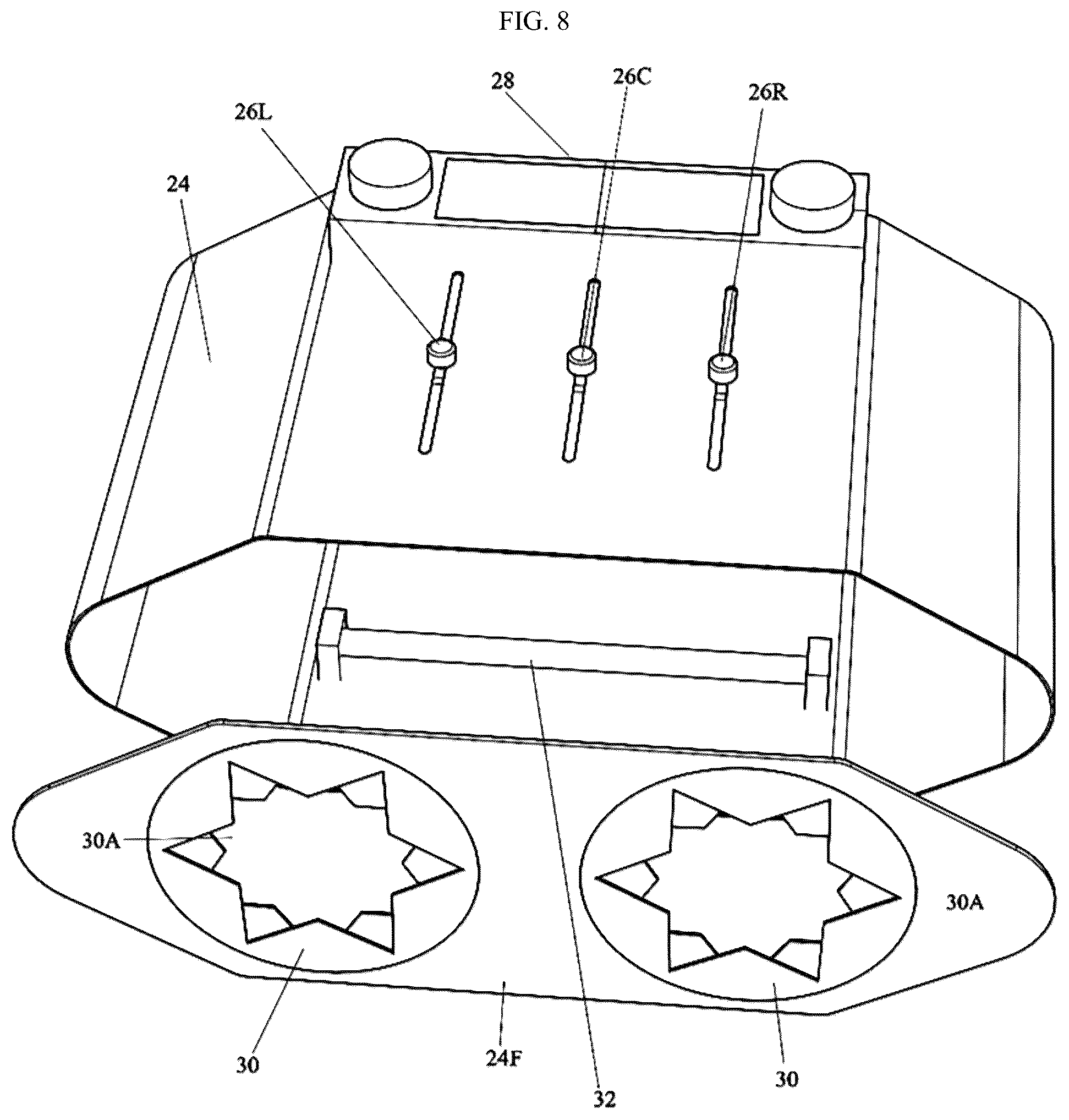 Patent US12097299 Figure 8 – Method and apparatus for sanitization of hand coverings