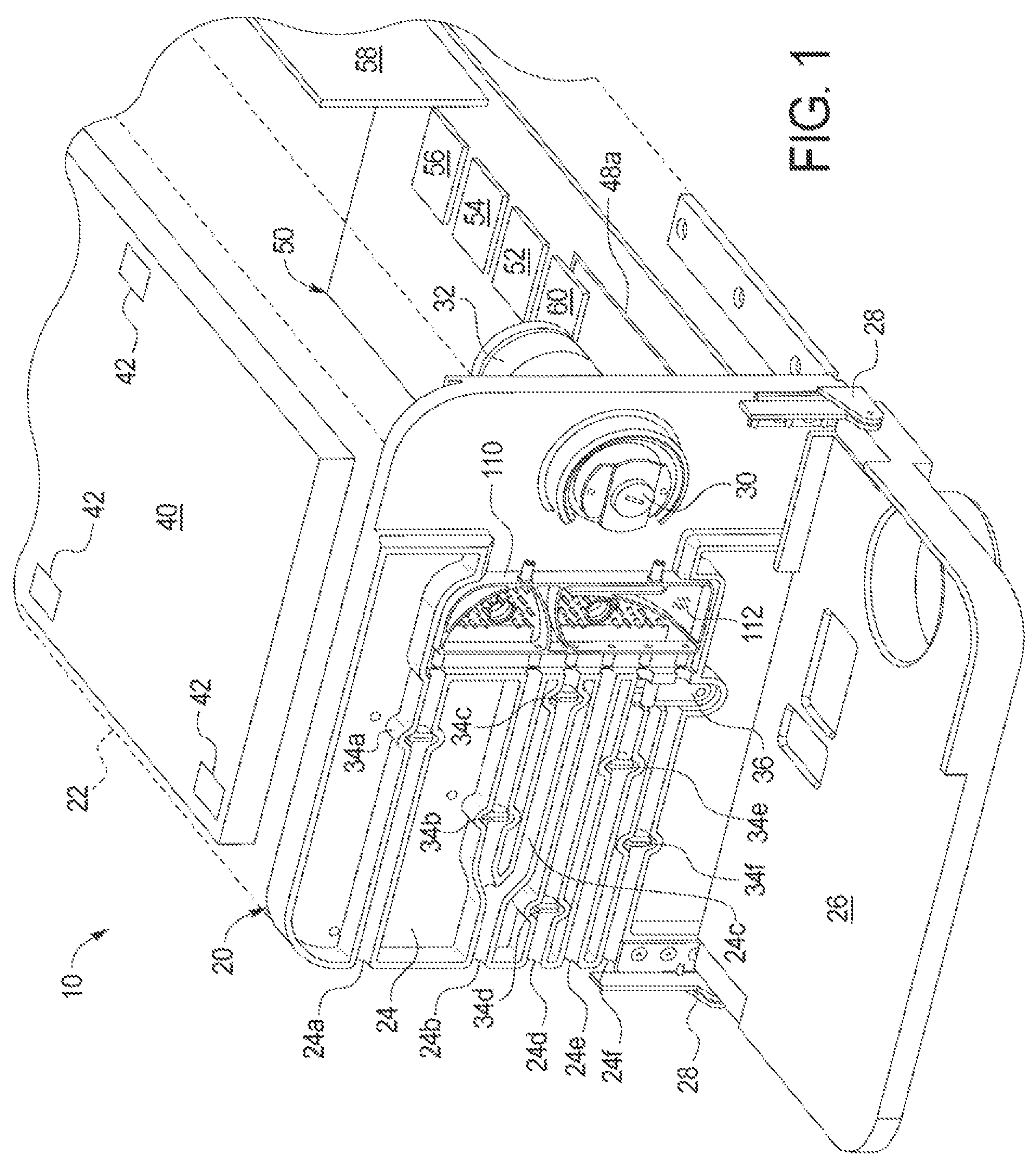 Patent US12097313 Figure 1 – Peritoneal dialysis system including manifold assembly and peristaltic pump