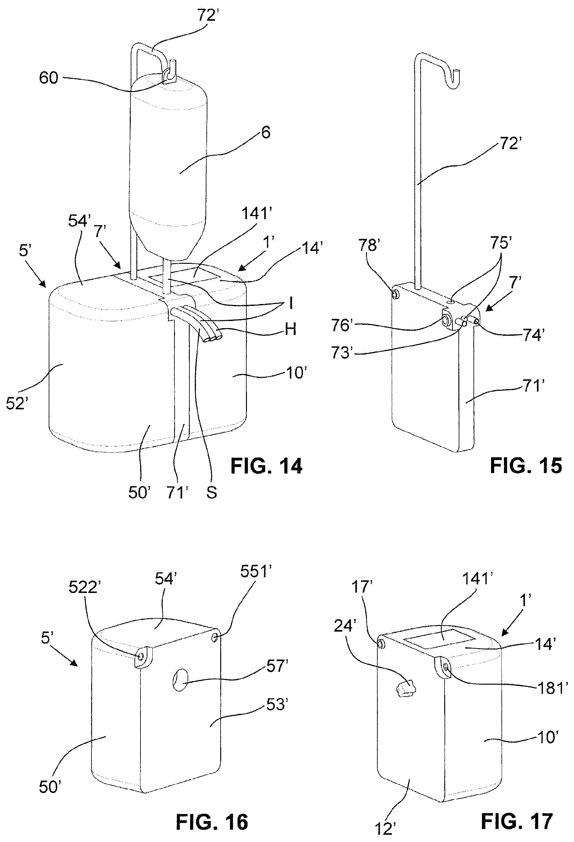 Patent US12097317 Figure 4 – Suctioning and supply device with drive unit and connecting part