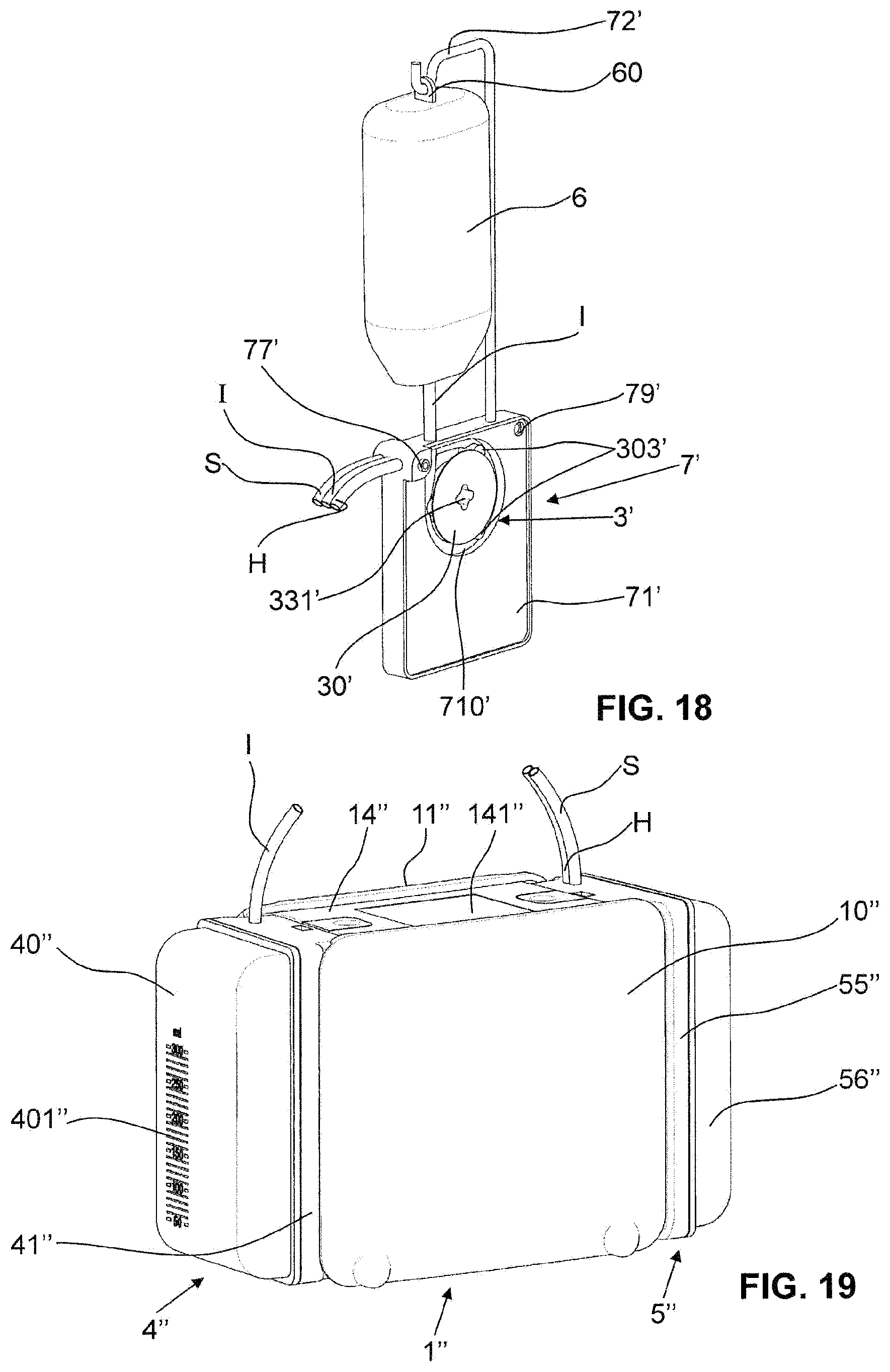 Patent US12097317 Figure 5 – Suctioning and supply device with drive unit and connecting part