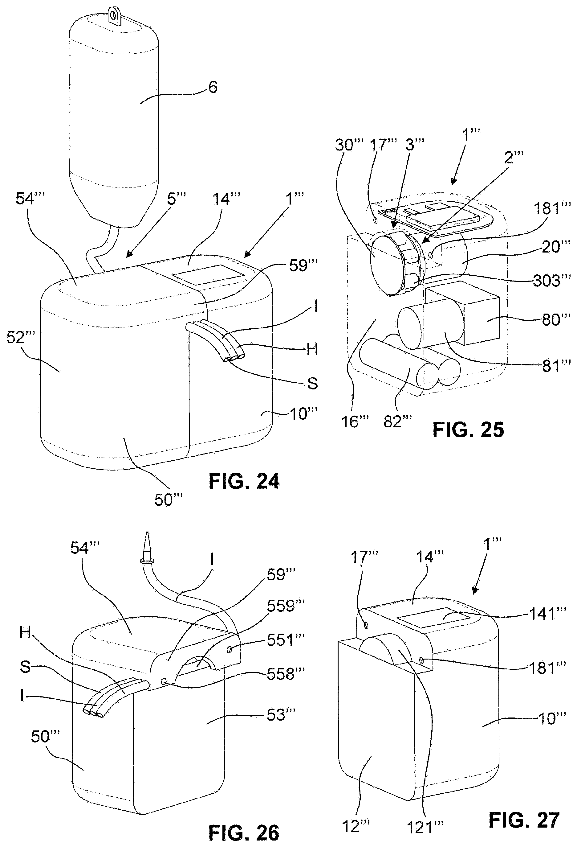 Patent US12097317 Figure 7 – Suctioning and supply device with drive unit and connecting part