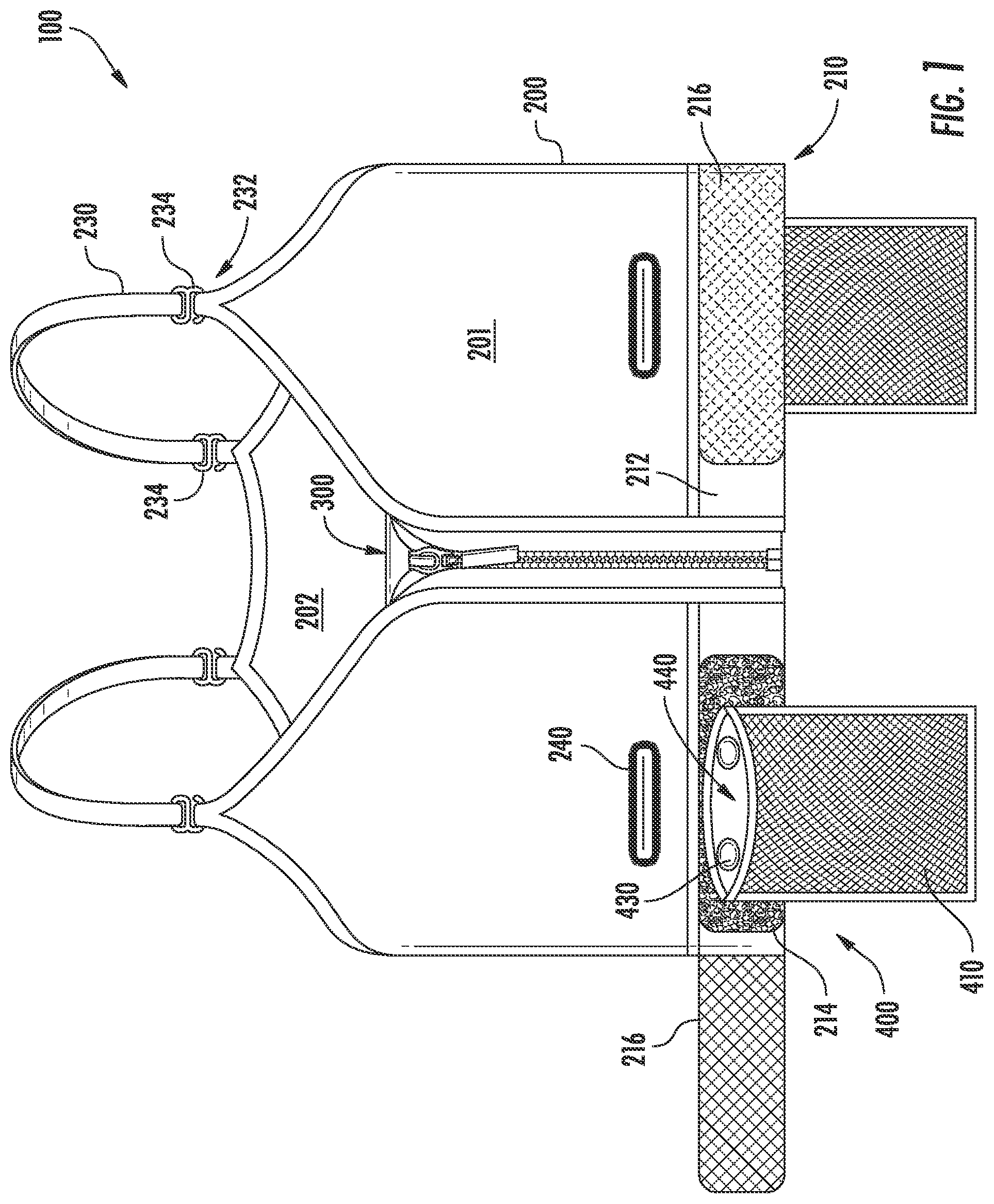 Patent US12097318 Figure 1 – Post operation mastectomy bra