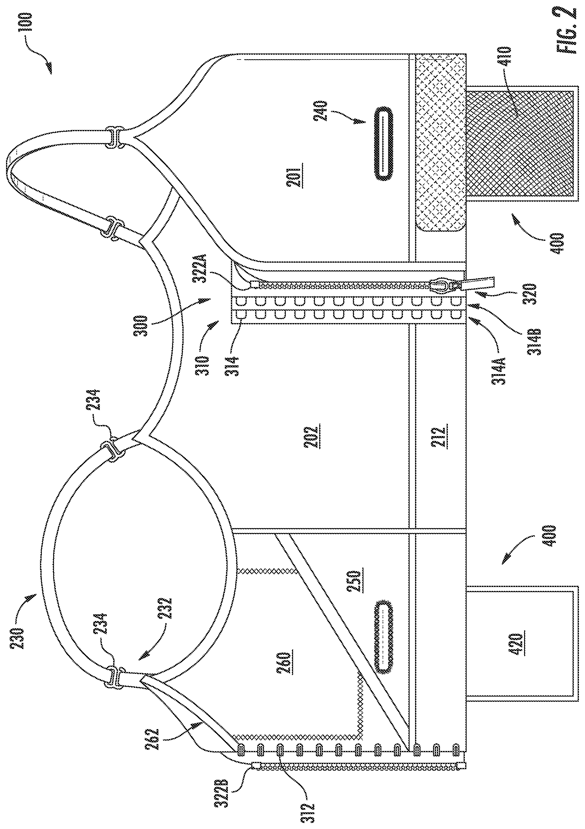 Patent US12097318 Figure 2 – Post operation mastectomy bra