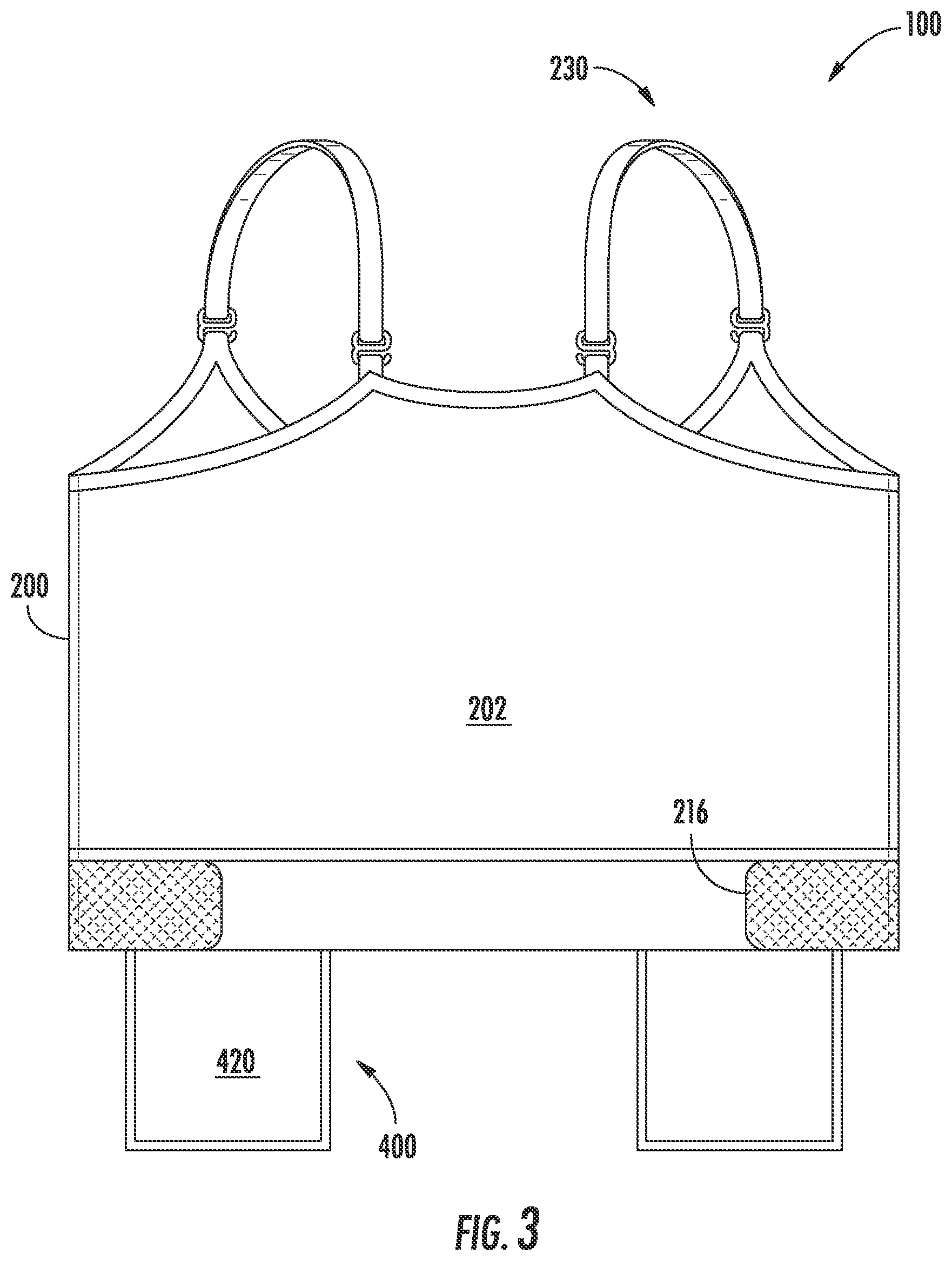 Patent US12097318 Figure 3 – Post operation mastectomy bra