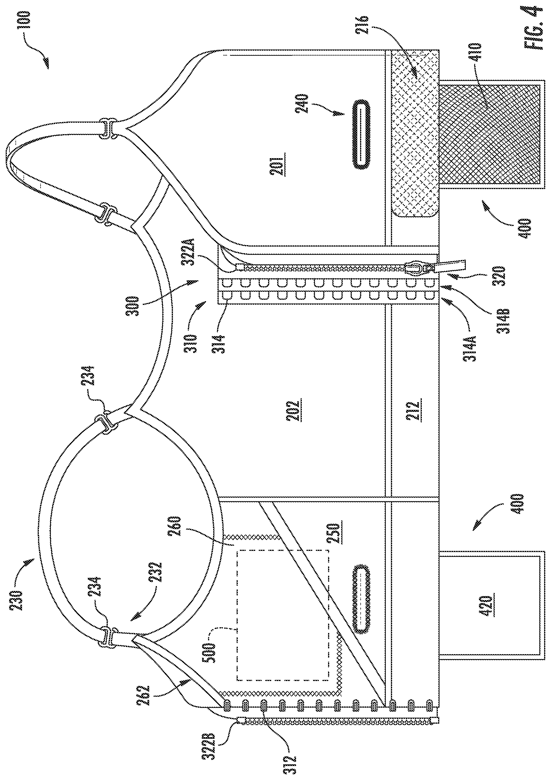 Patent US12097318 Figure 4 – Post operation mastectomy bra