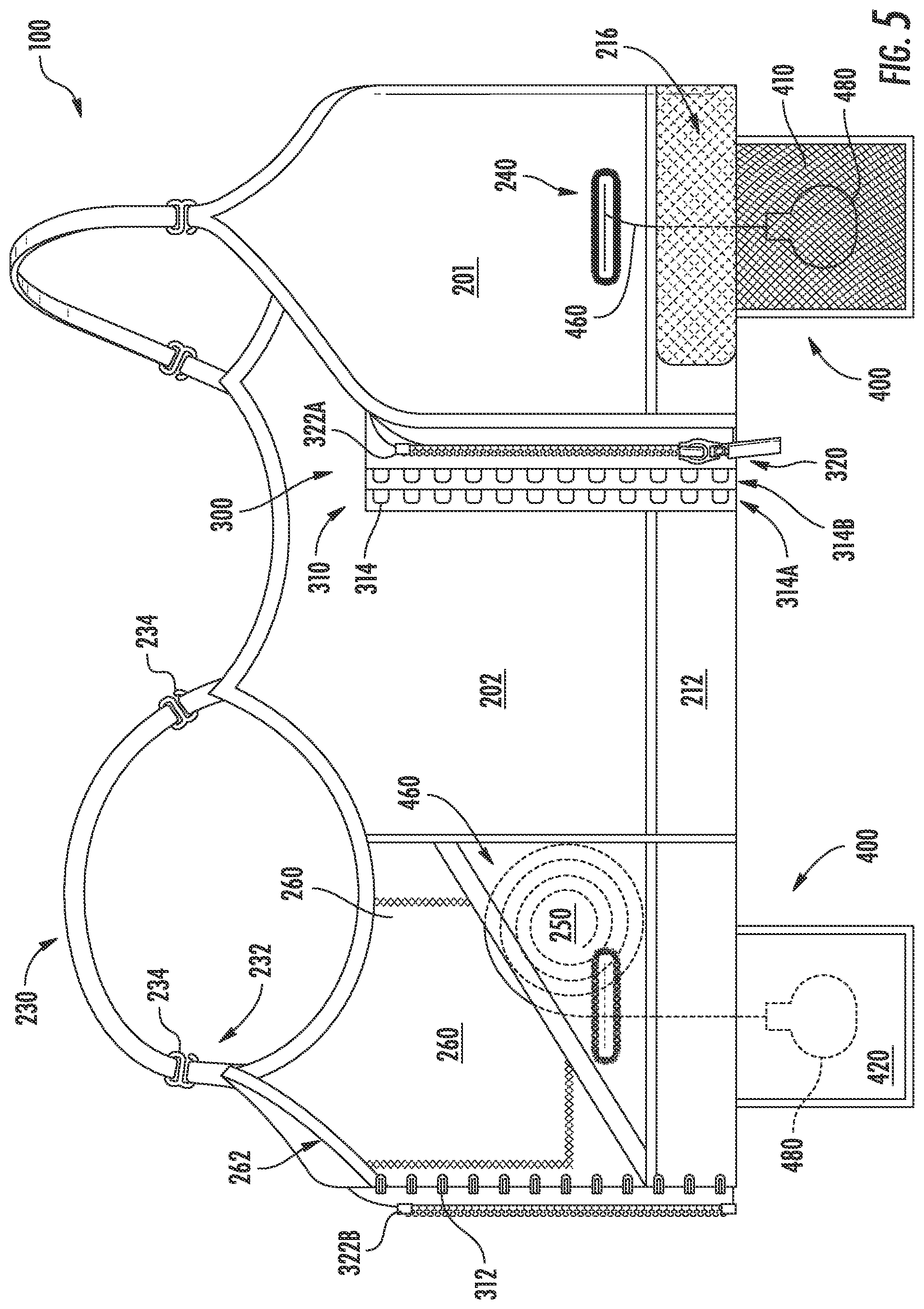 Patent US12097318 Figure 5 – Post operation mastectomy bra