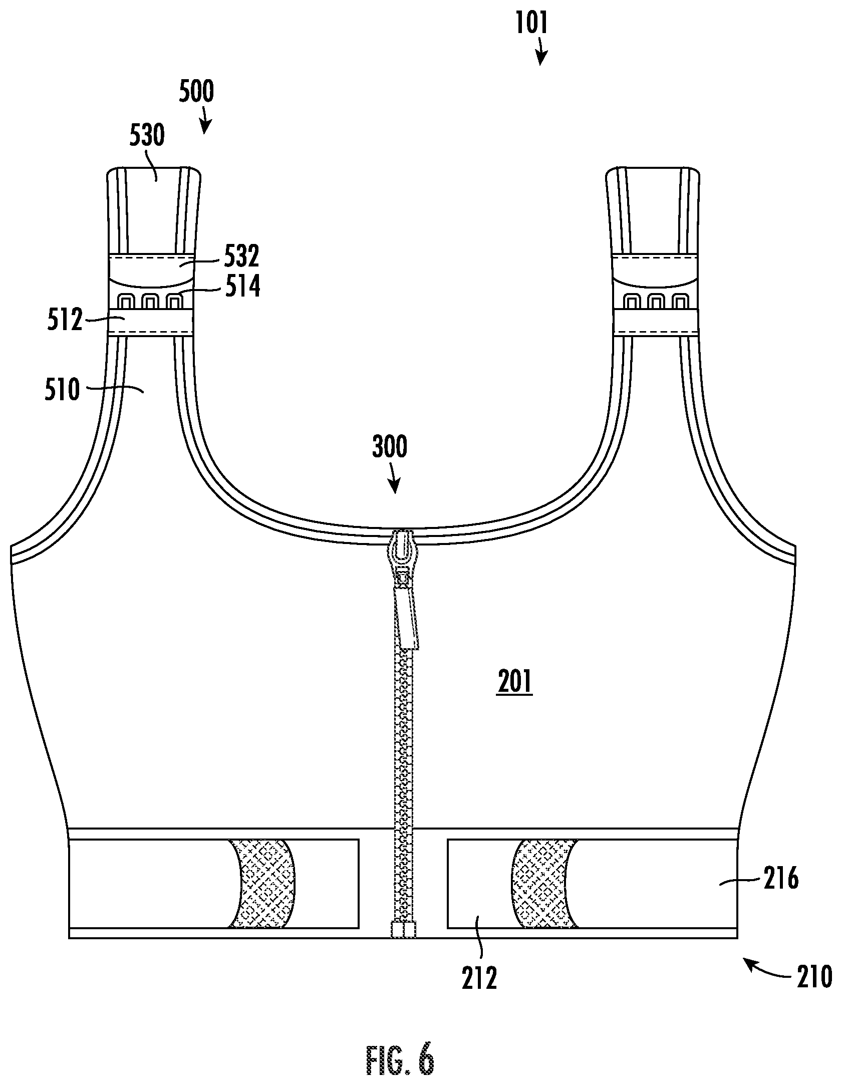 Patent US12097318 Figure 6 – Post operation mastectomy bra