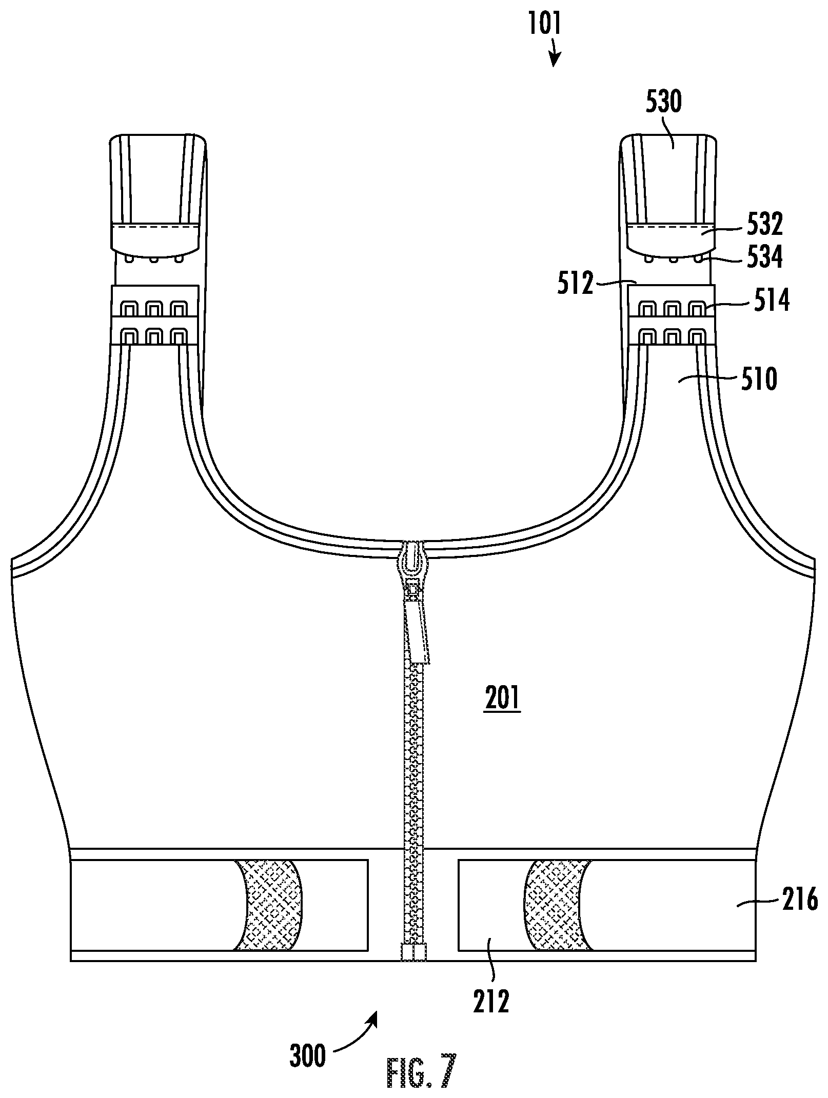 Patent US12097318 Figure 7 – Post operation mastectomy bra