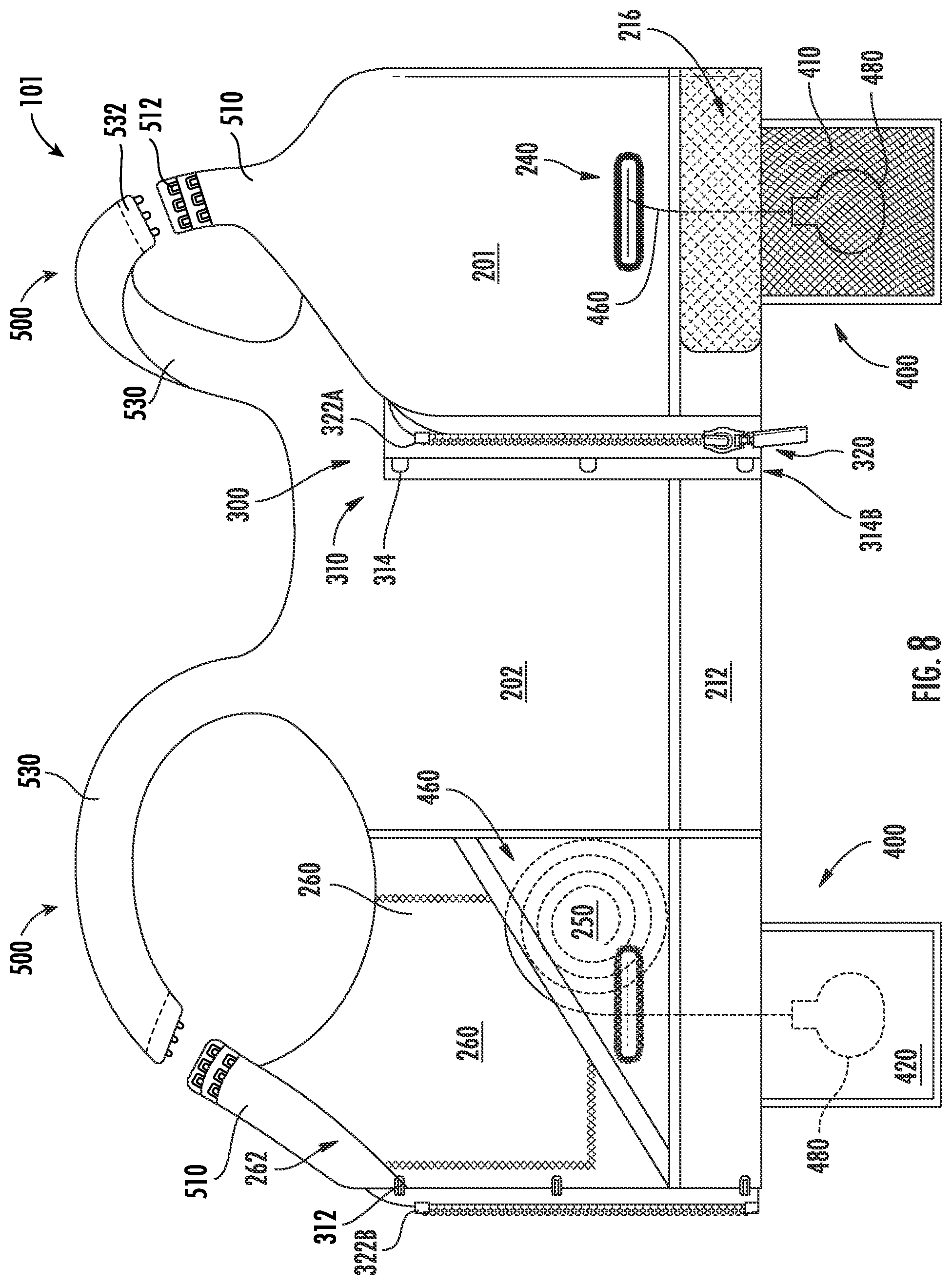 Patent US12097318 Figure 8 – Post operation mastectomy bra