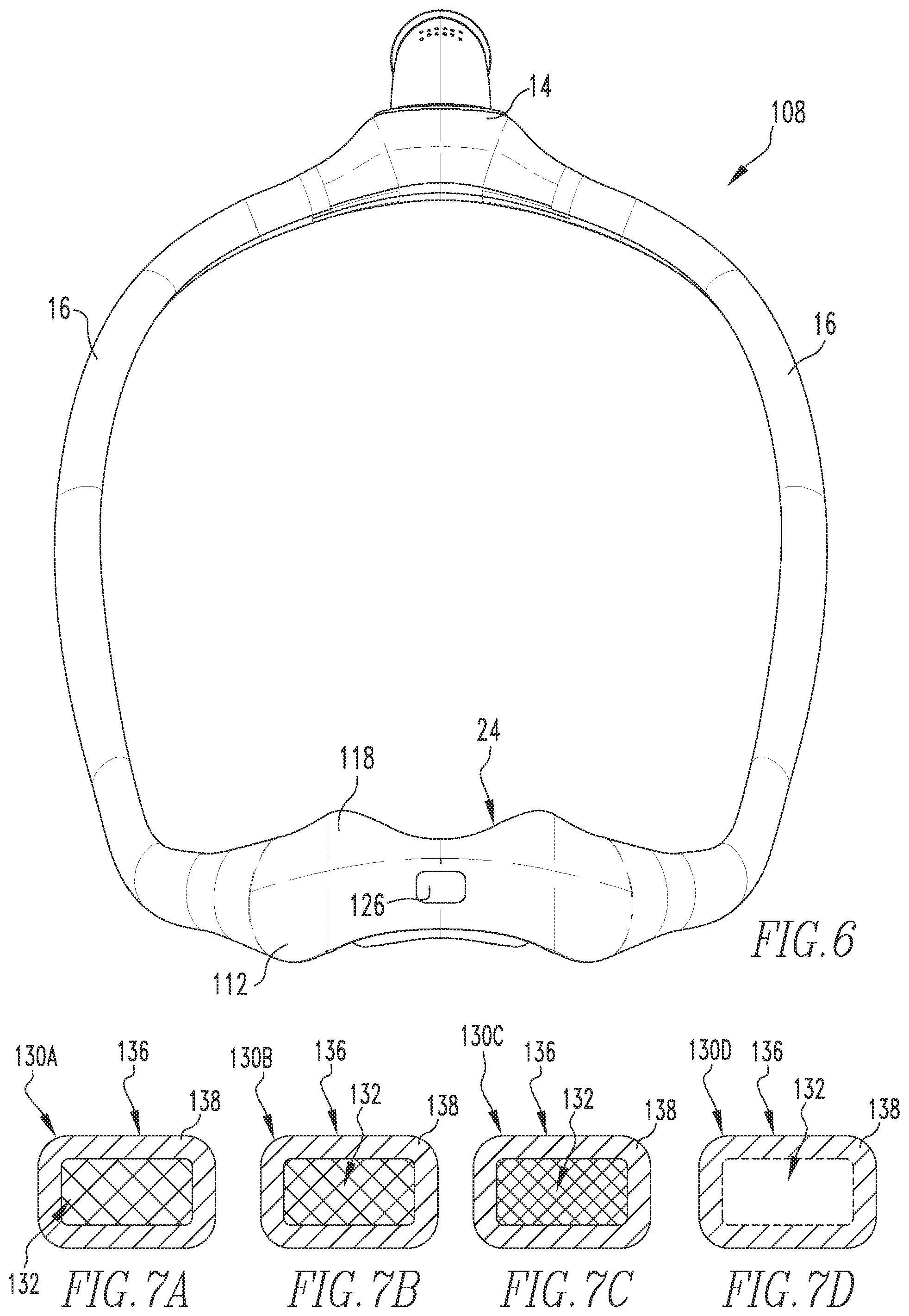 Patent US12097326 Figure 5 – Patient interface having a restrictor element for varying flow resistance through an exhalation port thereof