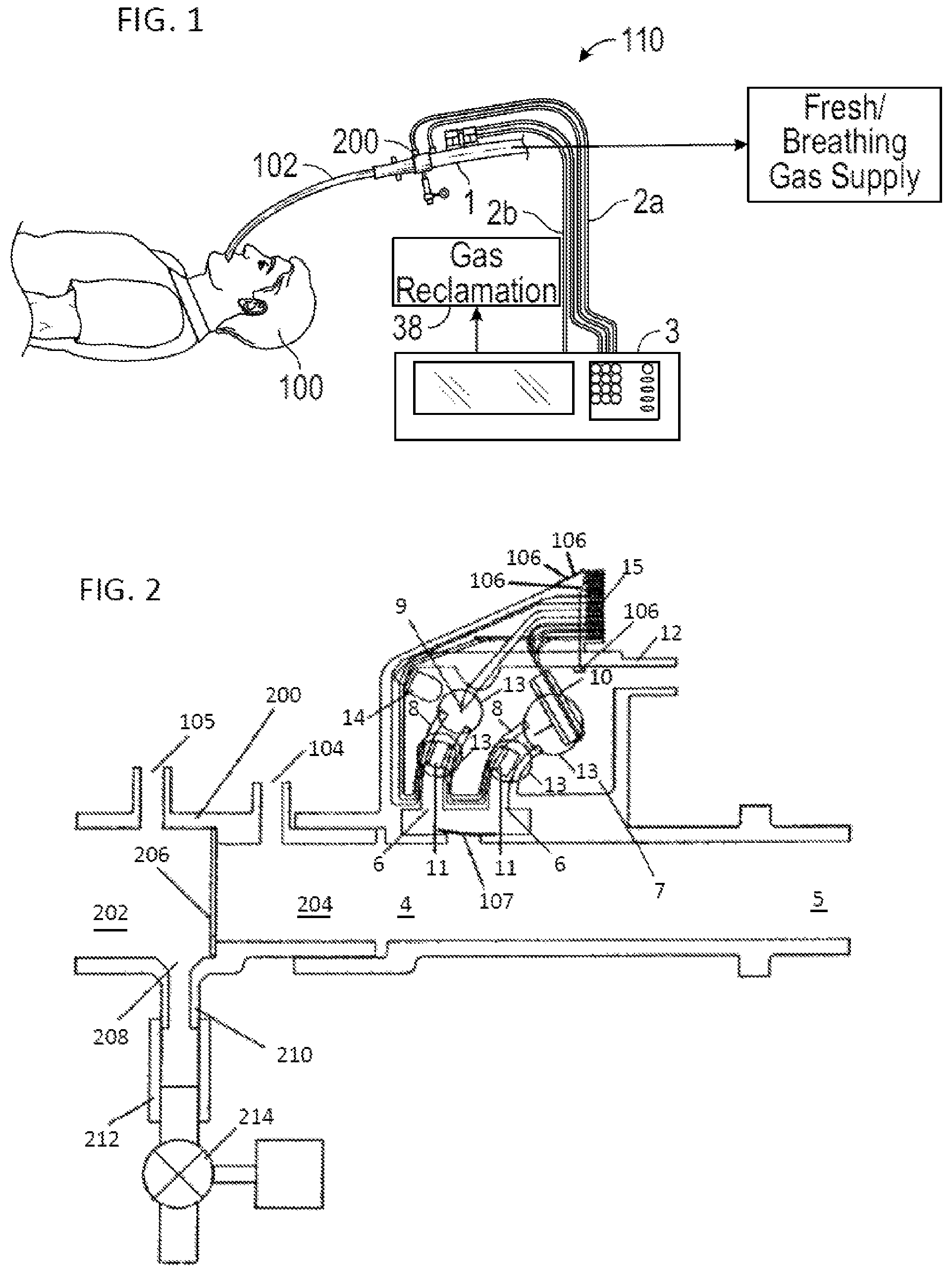Patent US12097328 Figure 1 – Apparatus and method for monitoring the degree of integration between the functions of the heart and the lungs, and the therapeutic success of resuscitative interventions