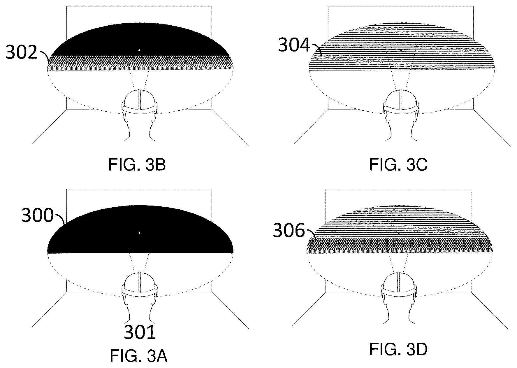 Patent US12097331 Figure 3 – Apparatus and method for mitigating the effects of travel lag via color palette transitions in a virtual sky projected in a digital space