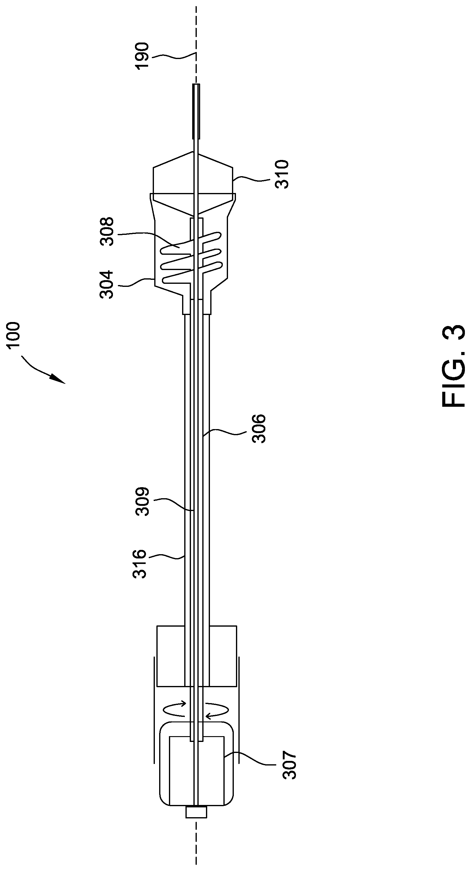 Patent US12097333 Figure 3 – Catheter pump with separable flared cannula and impeller