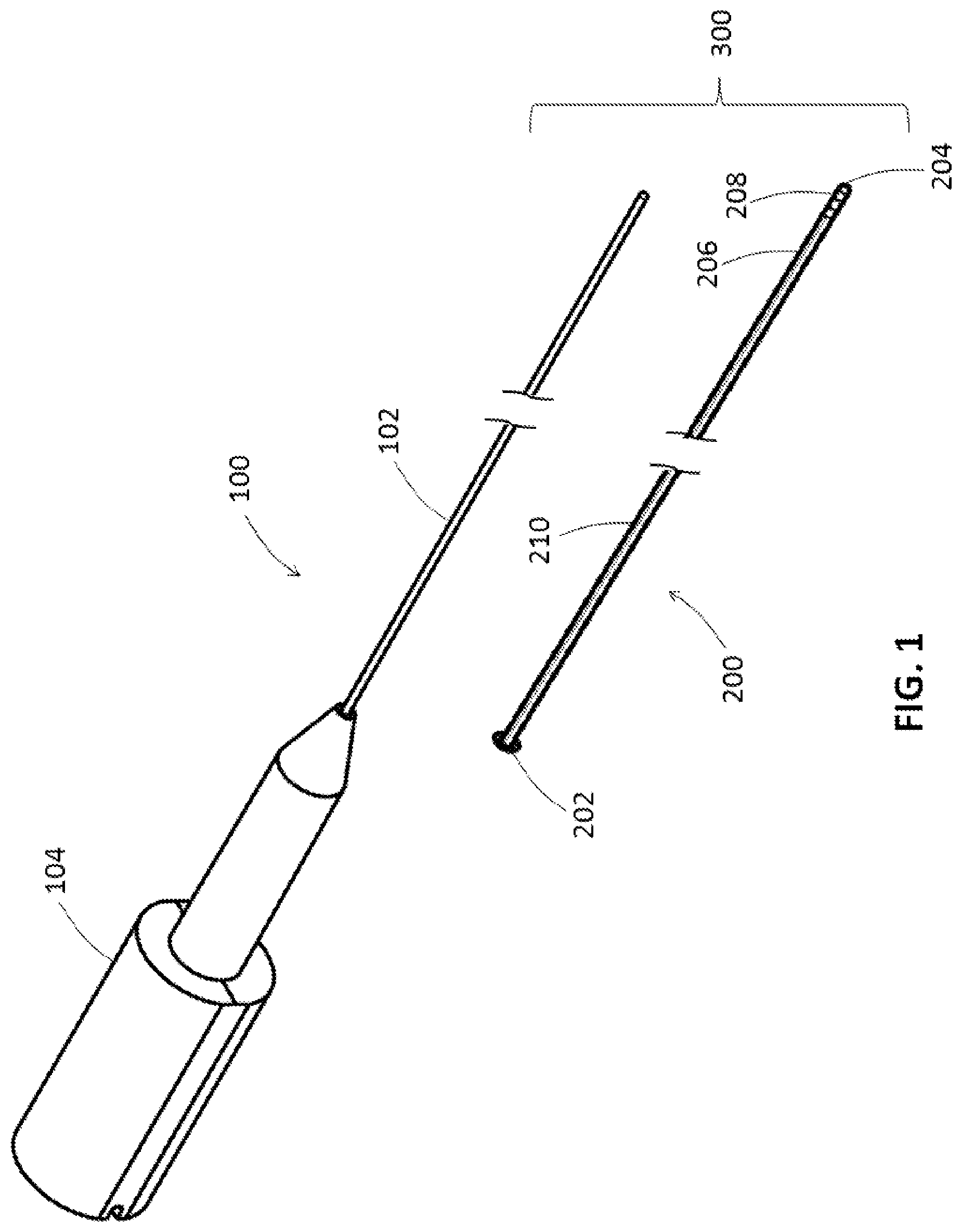 Patent US12097335 Figure 1 – Custom length stylet