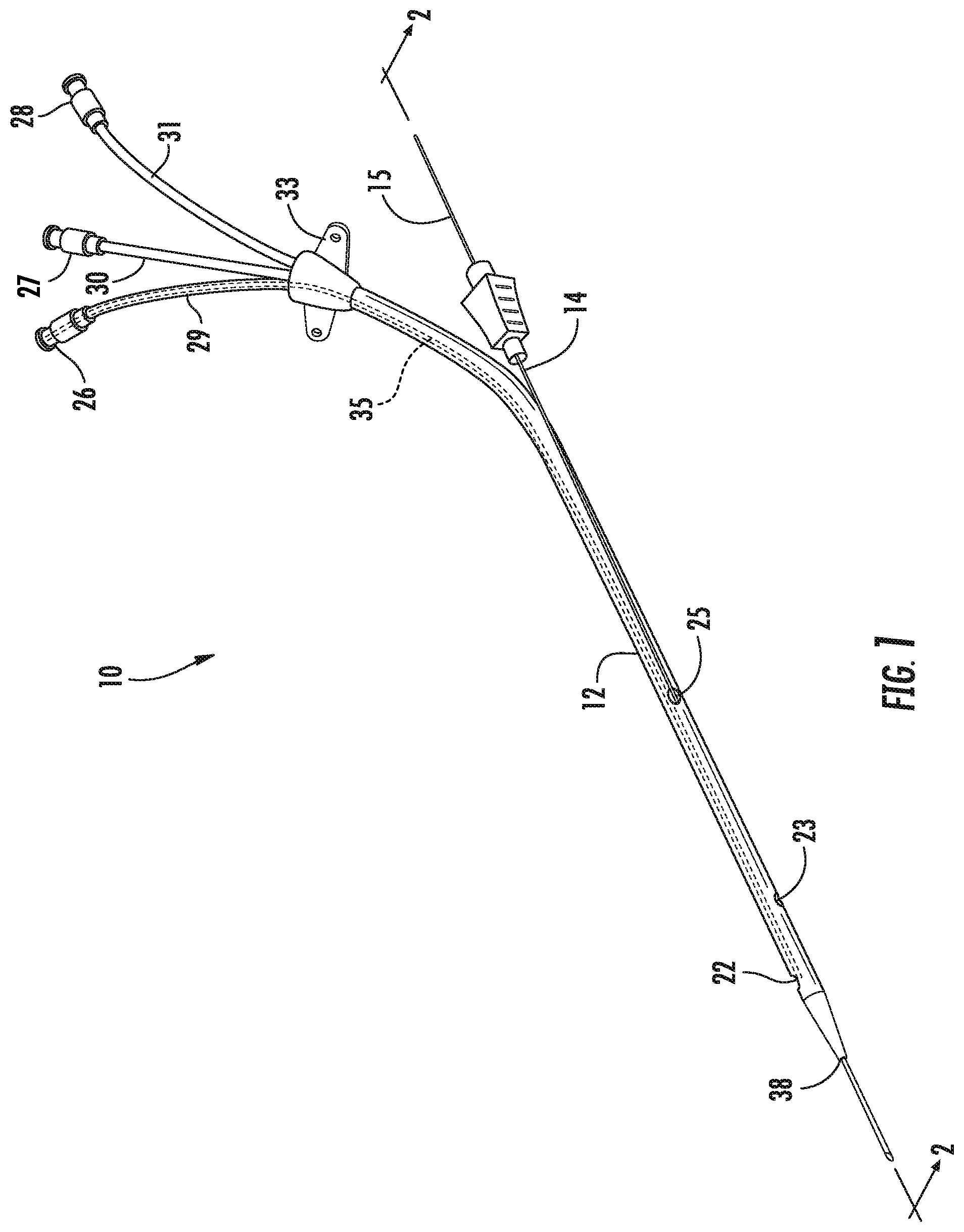 Patent US12097342 Figure 1 – Rapid insertion integrated catheter and method of using an integrated catheter