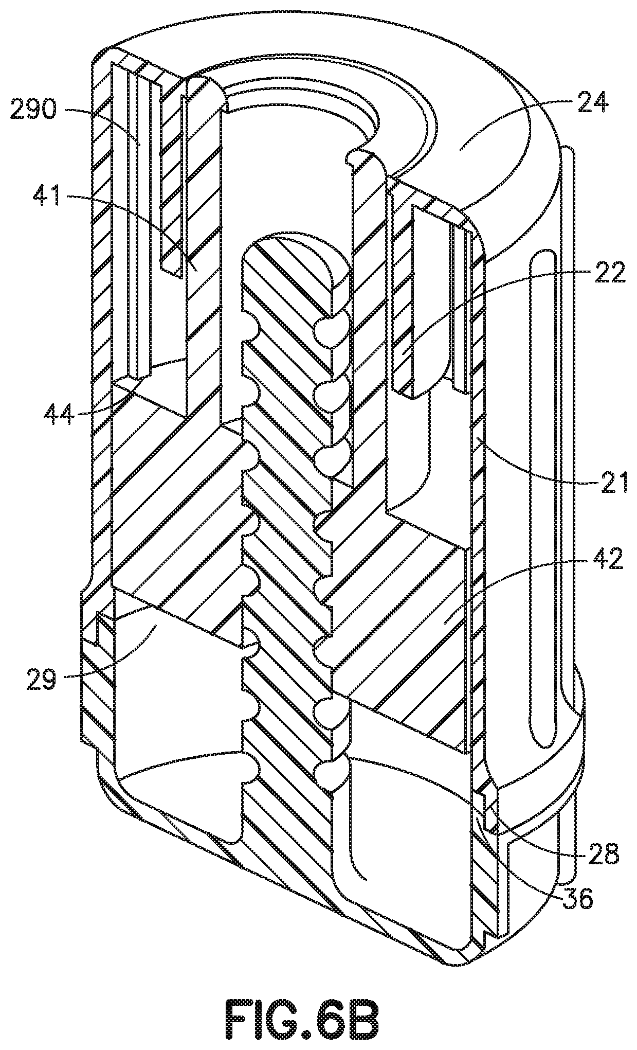 Patent US12097350 Figure 5 – Rotary activated universal connector cap