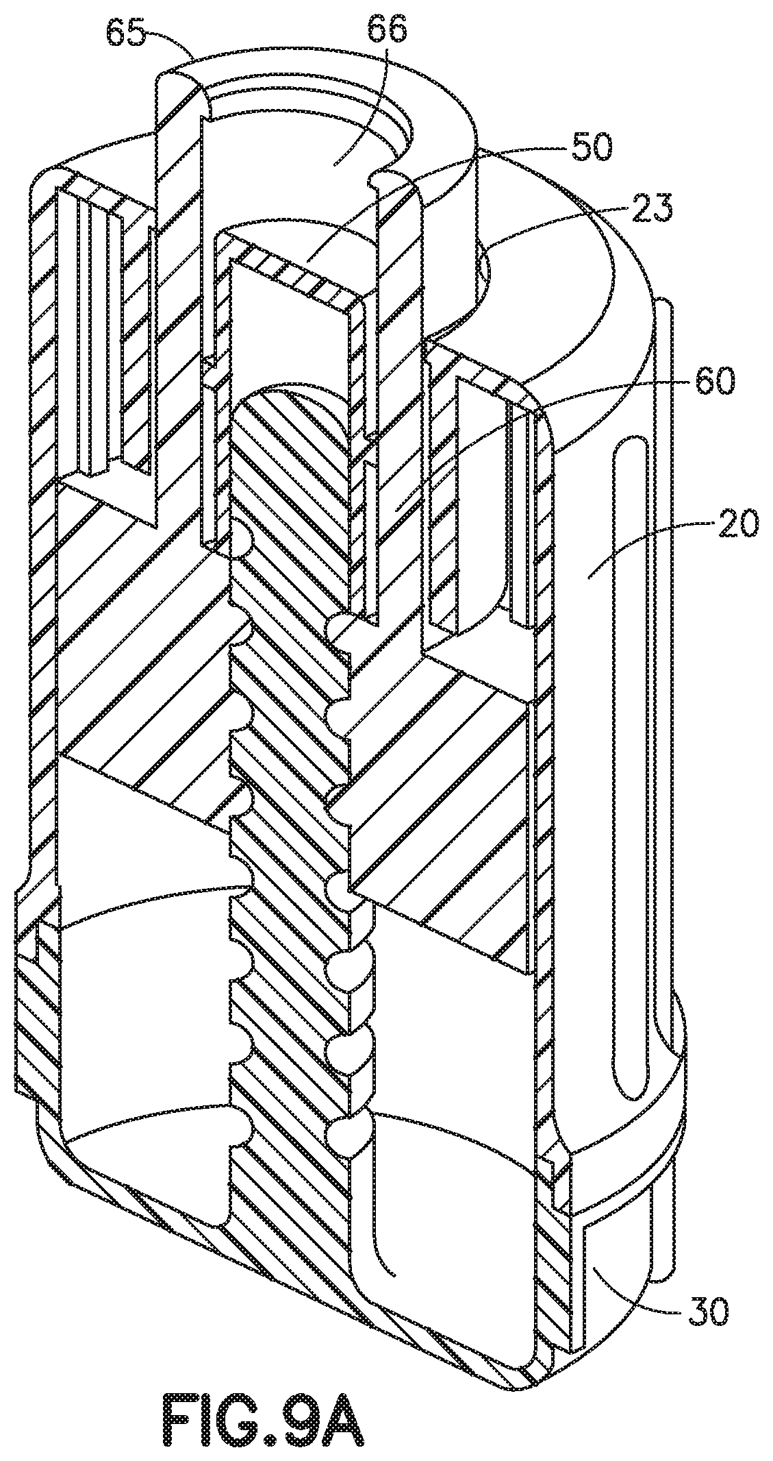 Patent US12097350 Figure 10 – Rotary activated universal connector cap