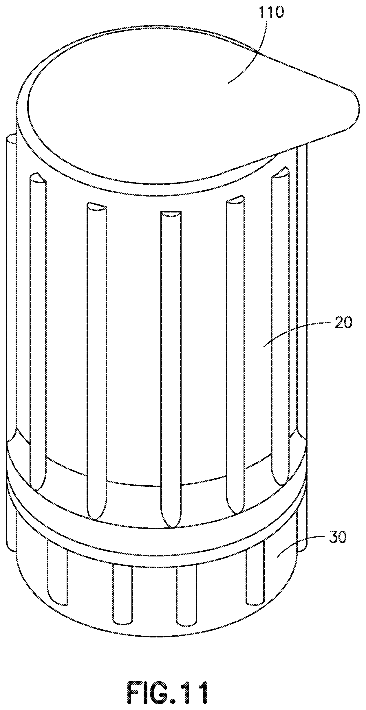 Patent US12097350 Figure 14 – Rotary activated universal connector cap