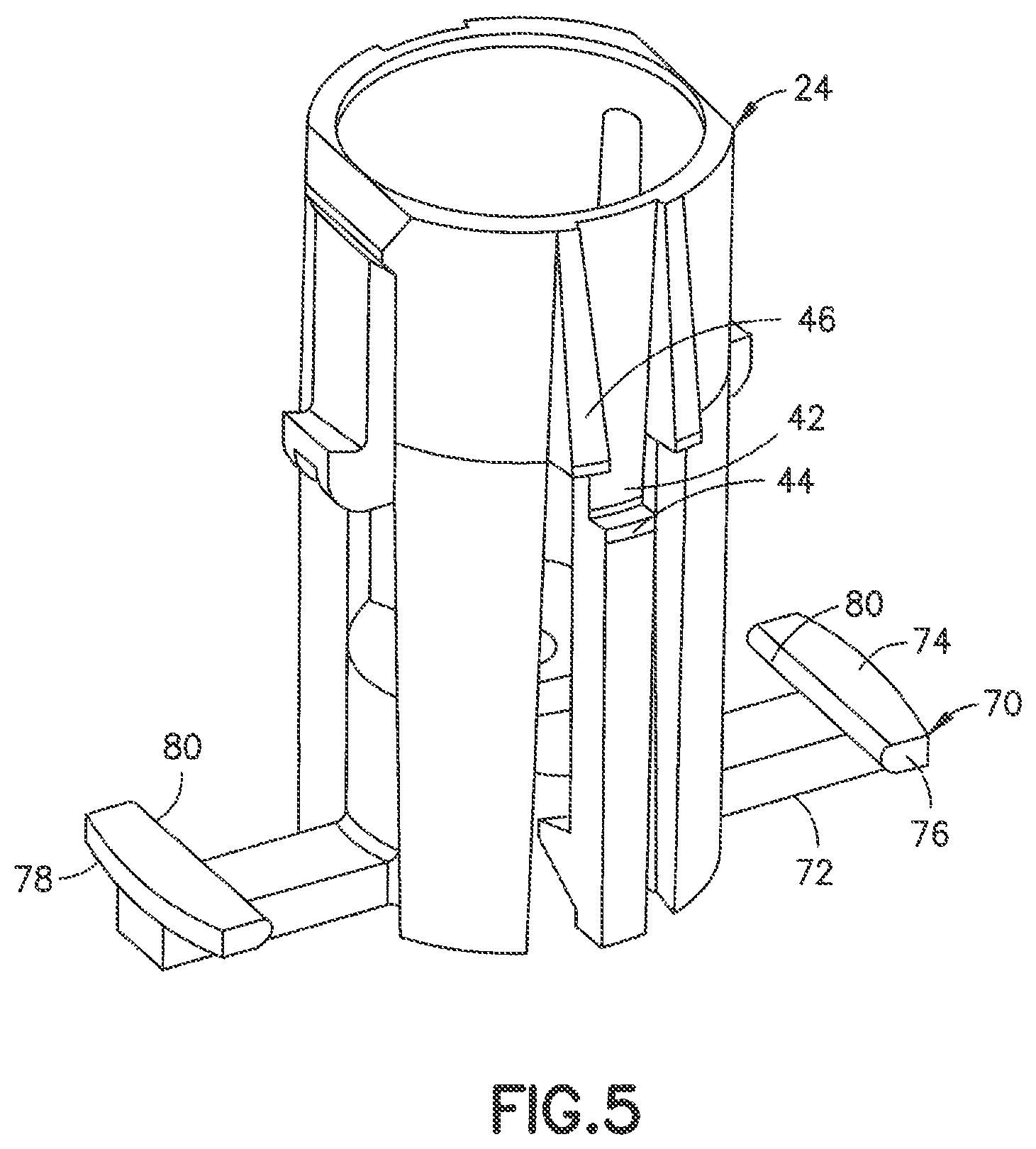 Patent US12097354 Figure 4 – Infusion device with stabilizer member