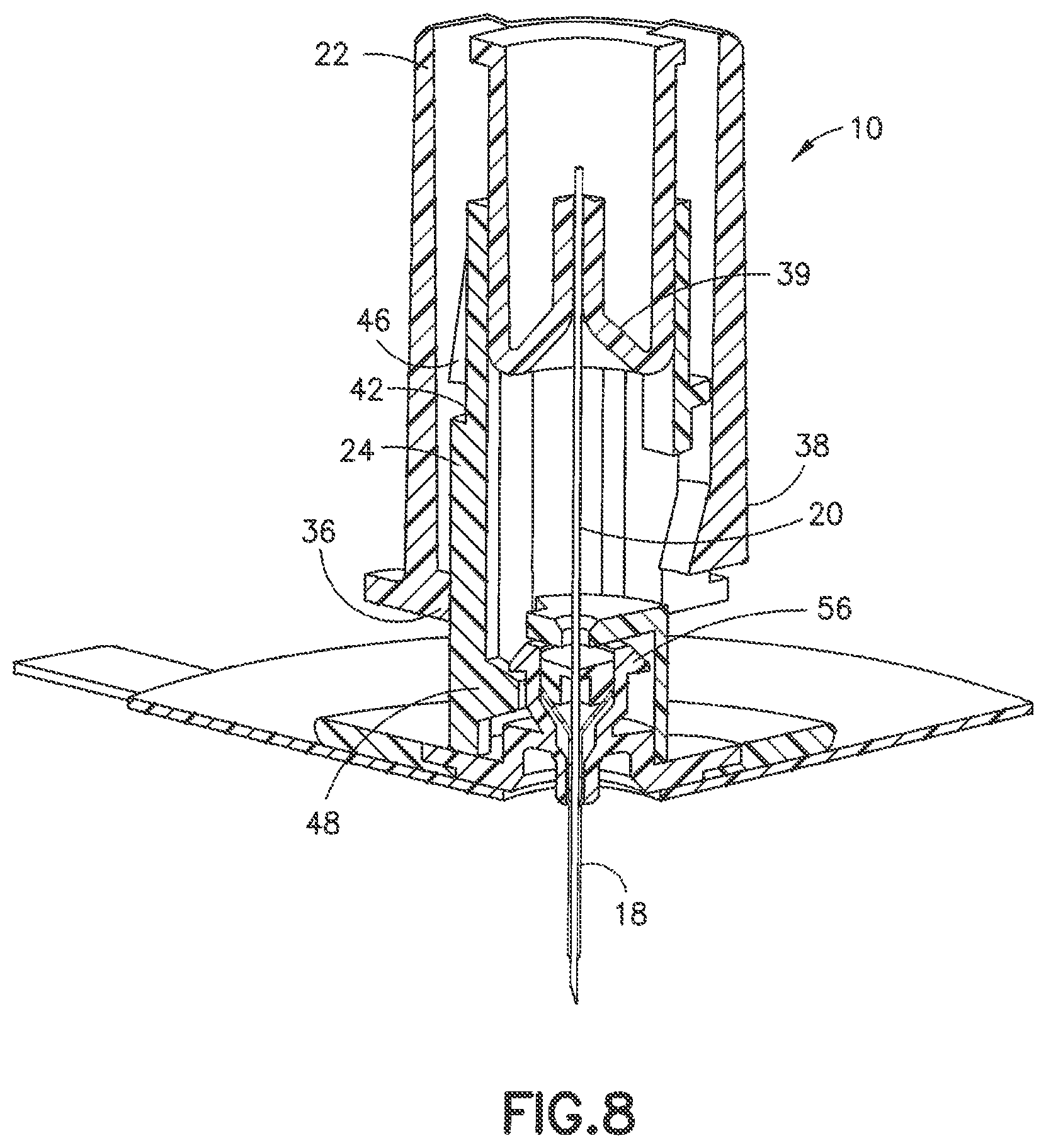 Patent US12097354 Figure 6 – Infusion device with stabilizer member
