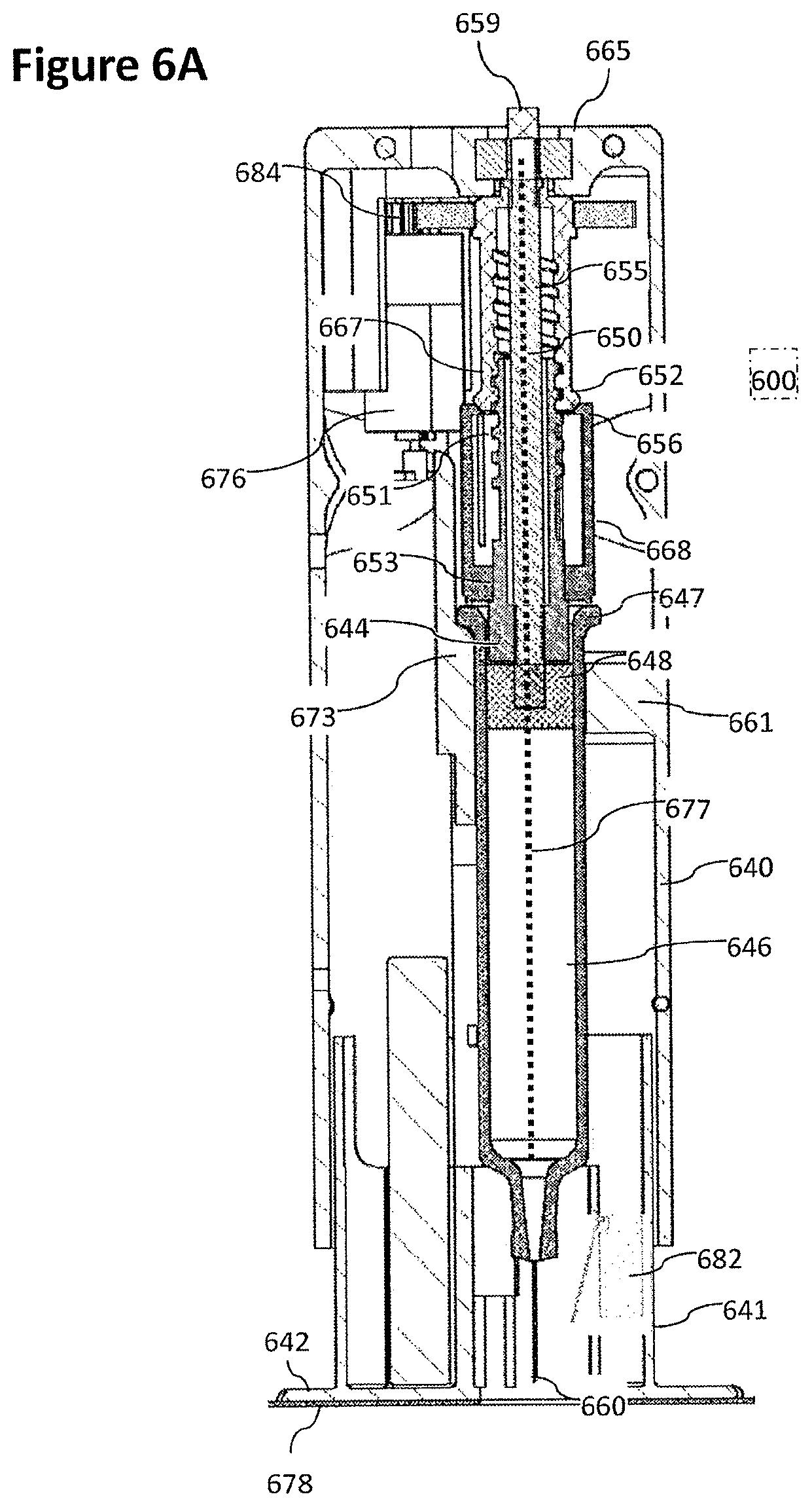 Patent US12097357 Figure 8 – Stabilized pen injector