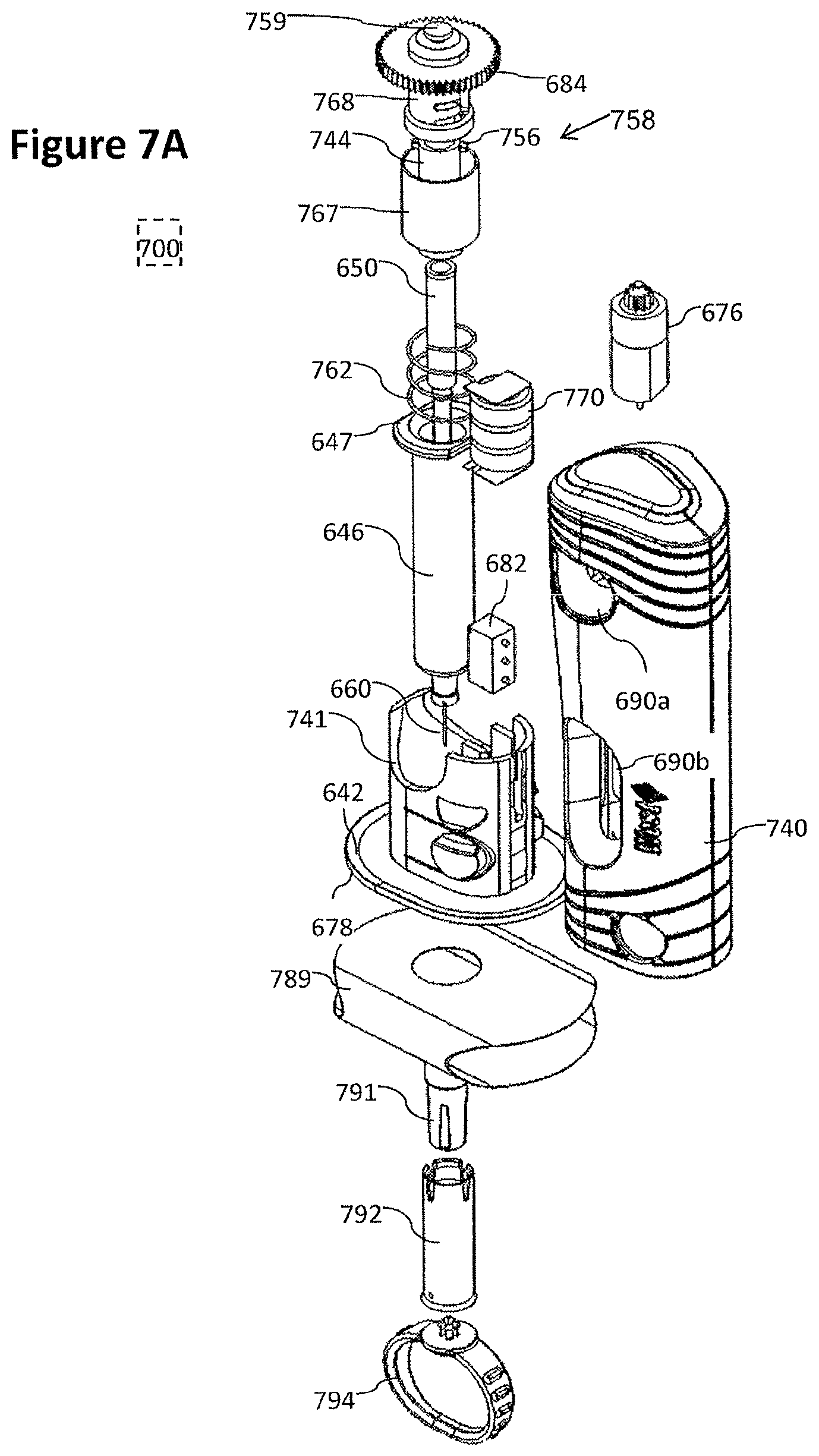 Patent US12097357 Figure 13 – Stabilized pen injector