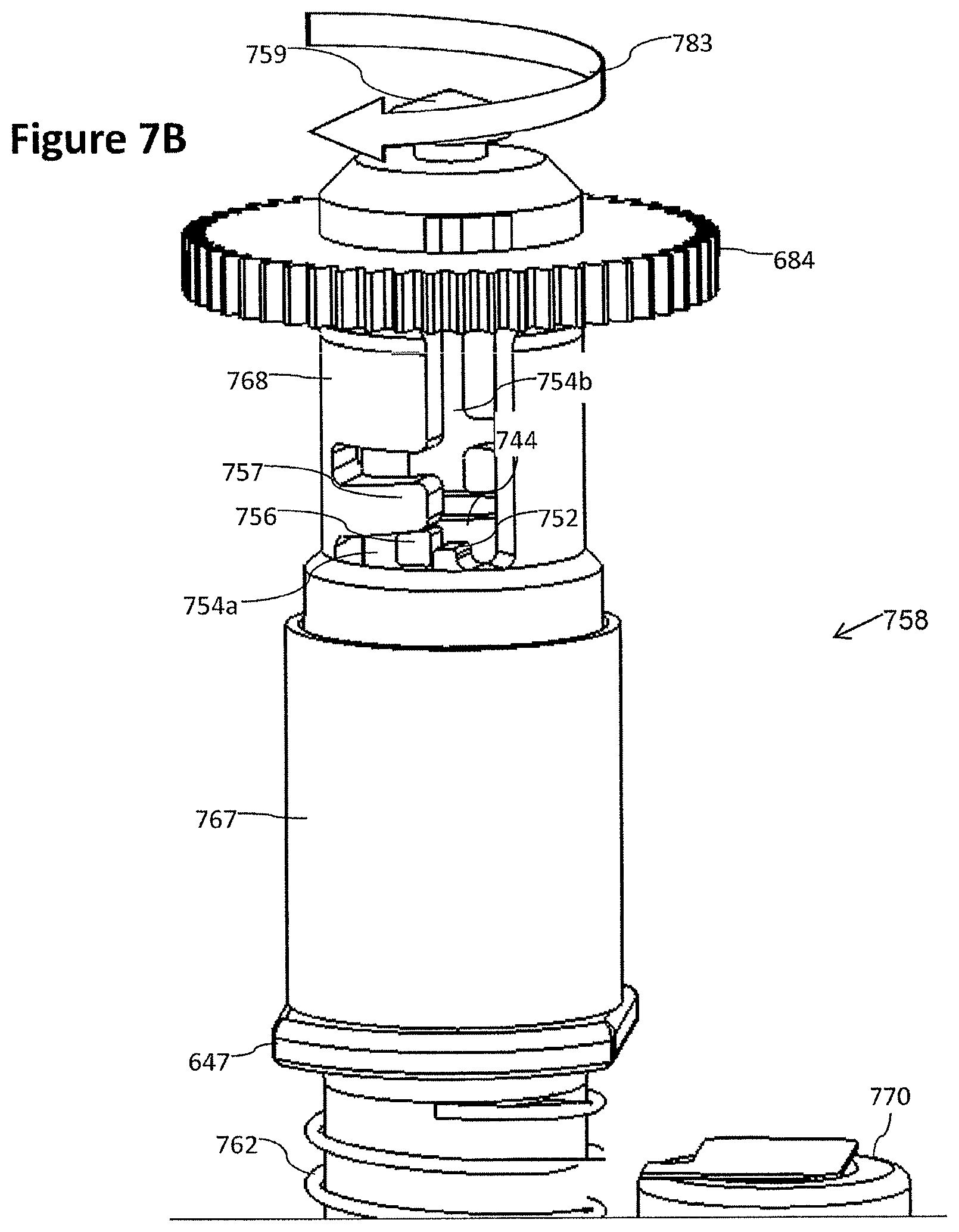 Patent US12097357 Figure 14 – Stabilized pen injector