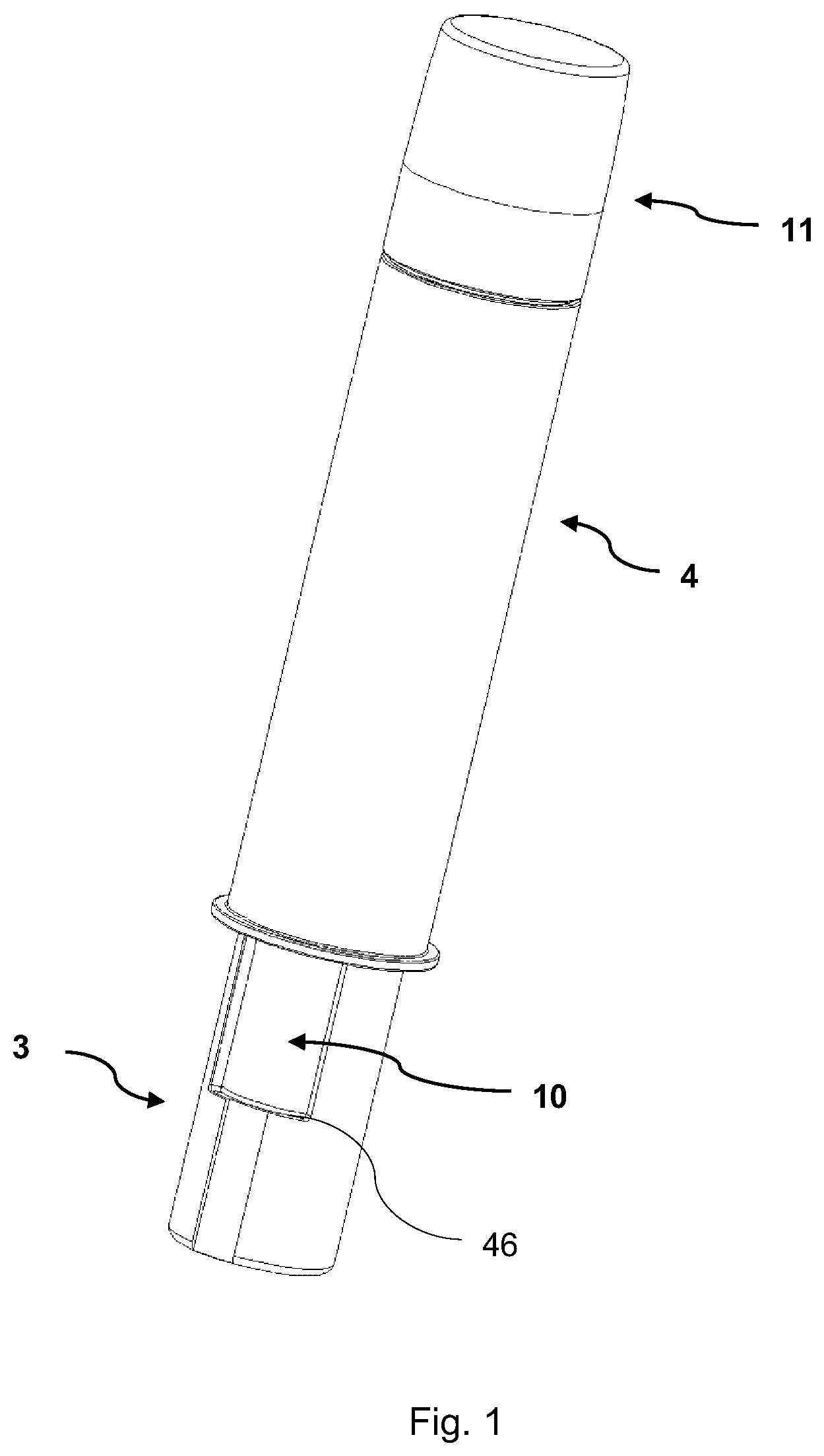 Patent US12097358 Figure 1 – Auto injector with improved functionality