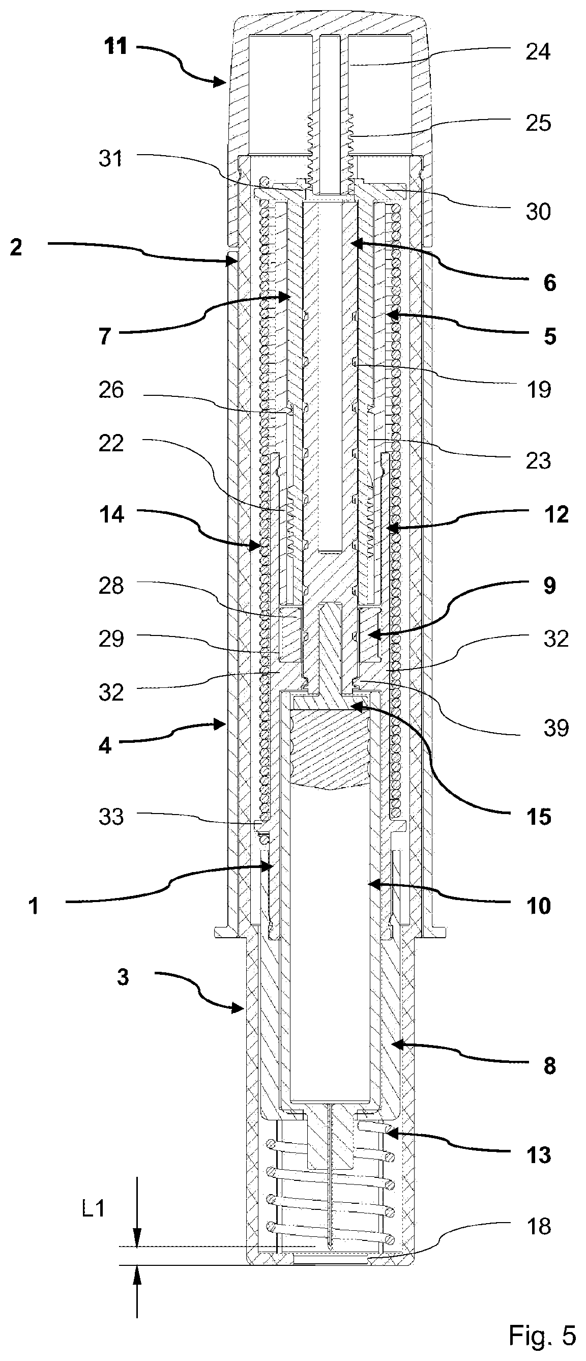 Patent US12097358 Figure 4 – Auto injector with improved functionality