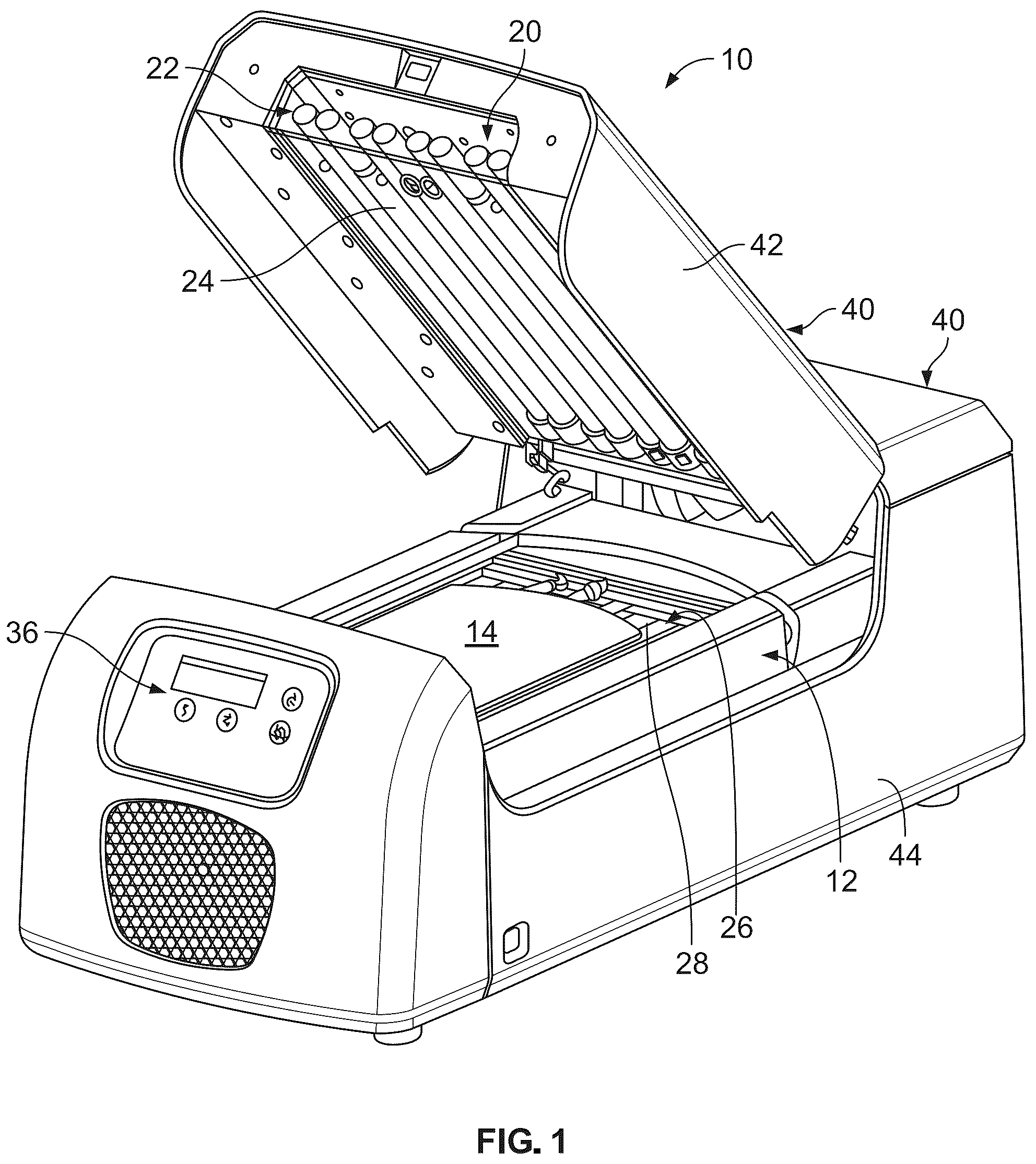 Patent US12097383 Figure 1 – Systems and methods for treating a biological fluid with light in the event of a bulb outage