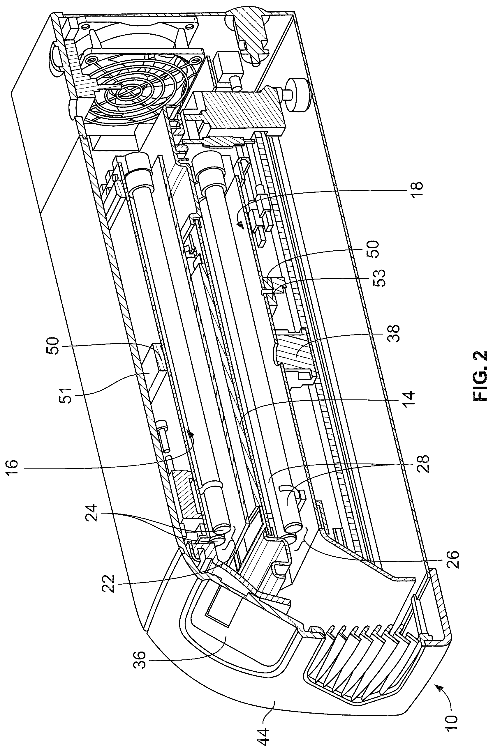Patent US12097383 Figure 2 – Systems and methods for treating a biological fluid with light in the event of a bulb outage