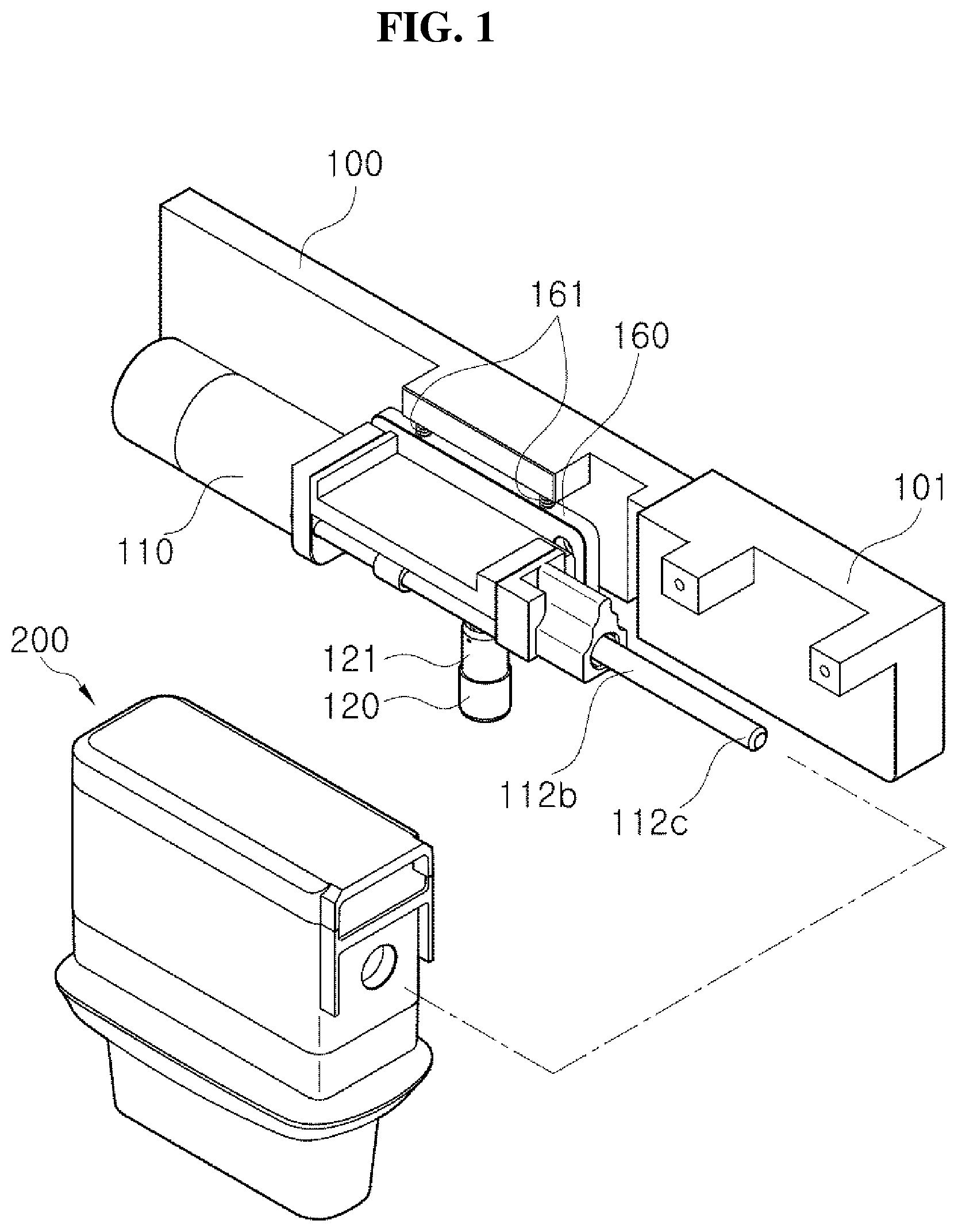 Patent US12097391 — Ultrasonic generator with adjustable ultrasonic focusing depth and method for treating obesity using focal distance control according to horizontal and vertical directions by using the same — Figure 1