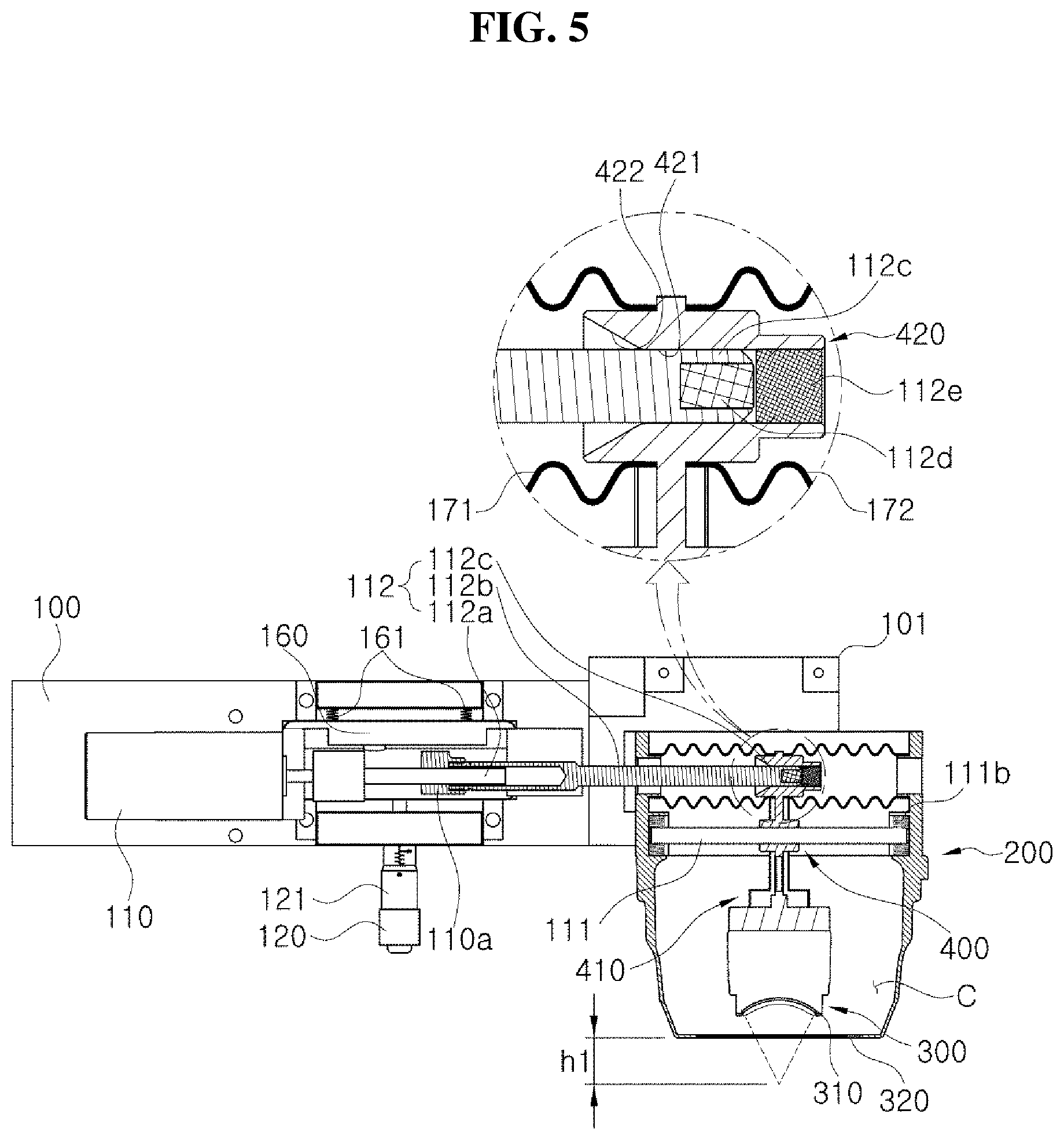 Patent US12097391 Figure 5 – Ultrasonic generator with adjustable ultrasonic focusing depth and method for treating obesity using focal distance control according to horizontal and vertical directions by using the same