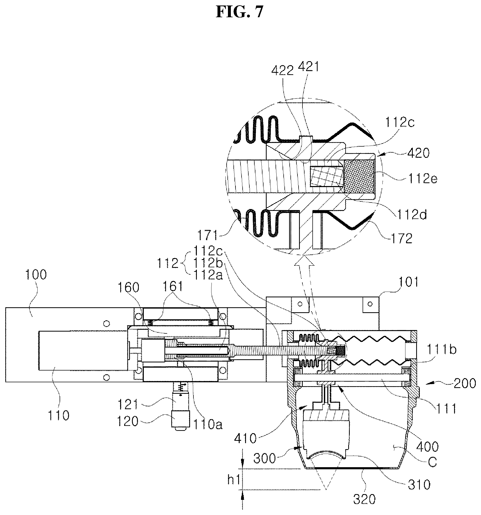 Patent US12097391 Figure 7 – Ultrasonic generator with adjustable ultrasonic focusing depth and method for treating obesity using focal distance control according to horizontal and vertical directions by using the same