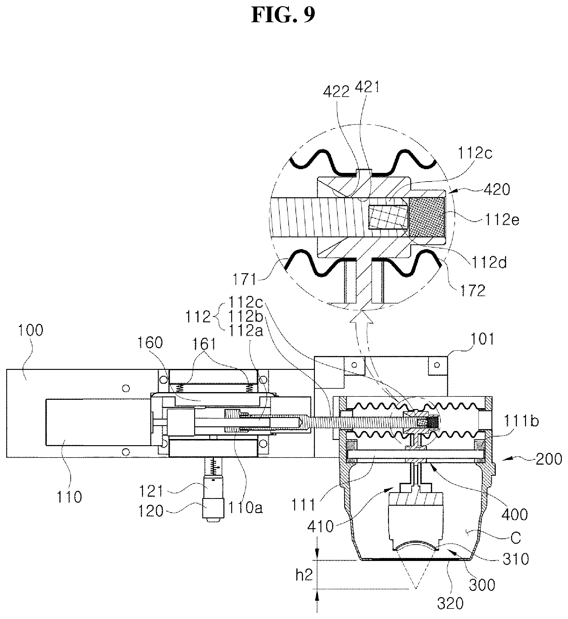 Patent US12097391 Figure 9 – Ultrasonic generator with adjustable ultrasonic focusing depth and method for treating obesity using focal distance control according to horizontal and vertical directions by using the same