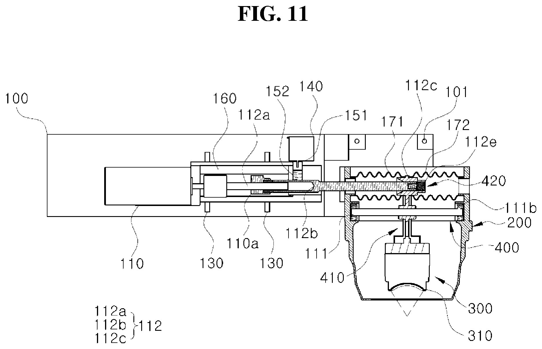 Patent US12097391 Figure 11 – Ultrasonic generator with adjustable ultrasonic focusing depth and method for treating obesity using focal distance control according to horizontal and vertical directions by using the same