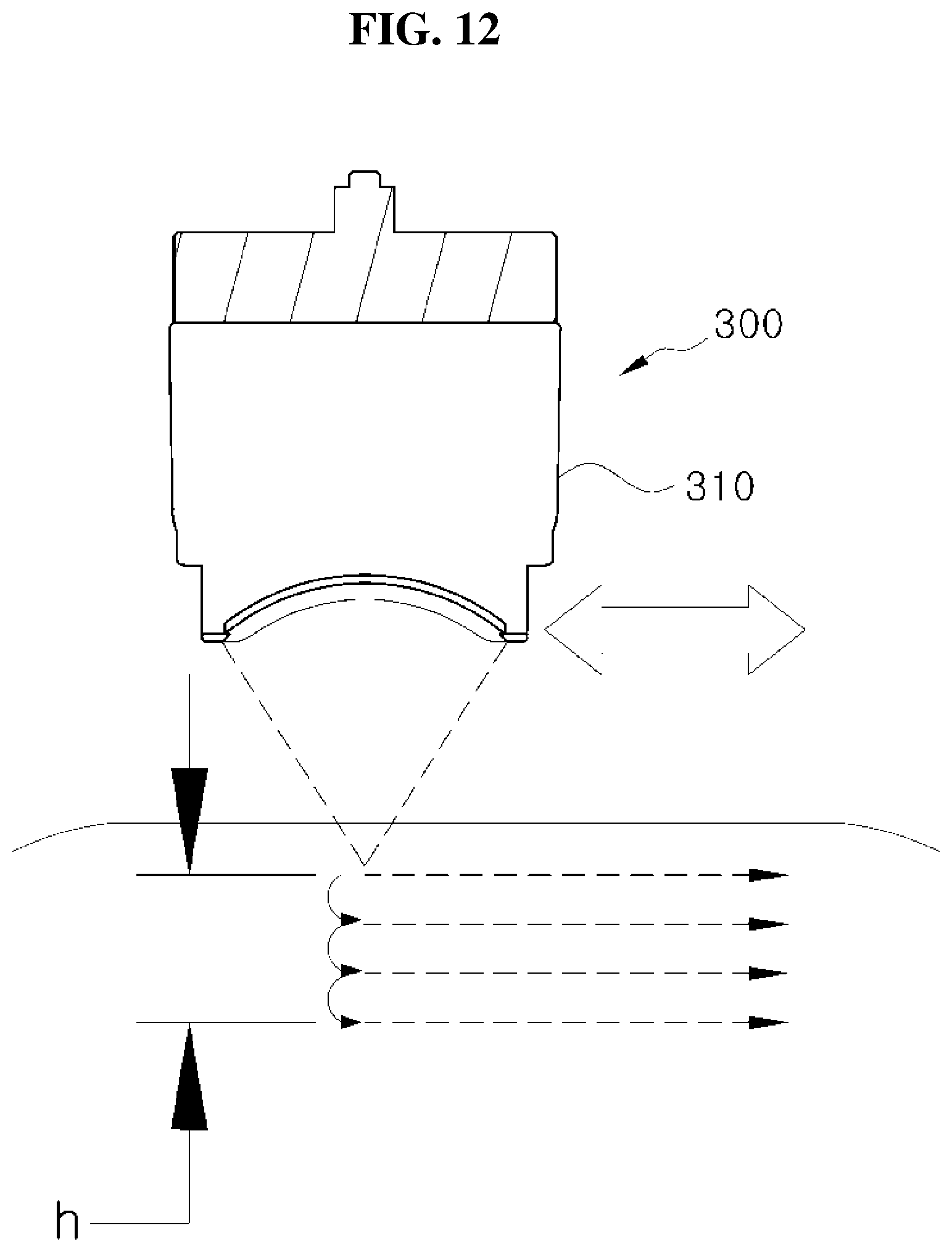 Patent US12097391 Figure 12 – Ultrasonic generator with adjustable ultrasonic focusing depth and method for treating obesity using focal distance control according to horizontal and vertical directions by using the same