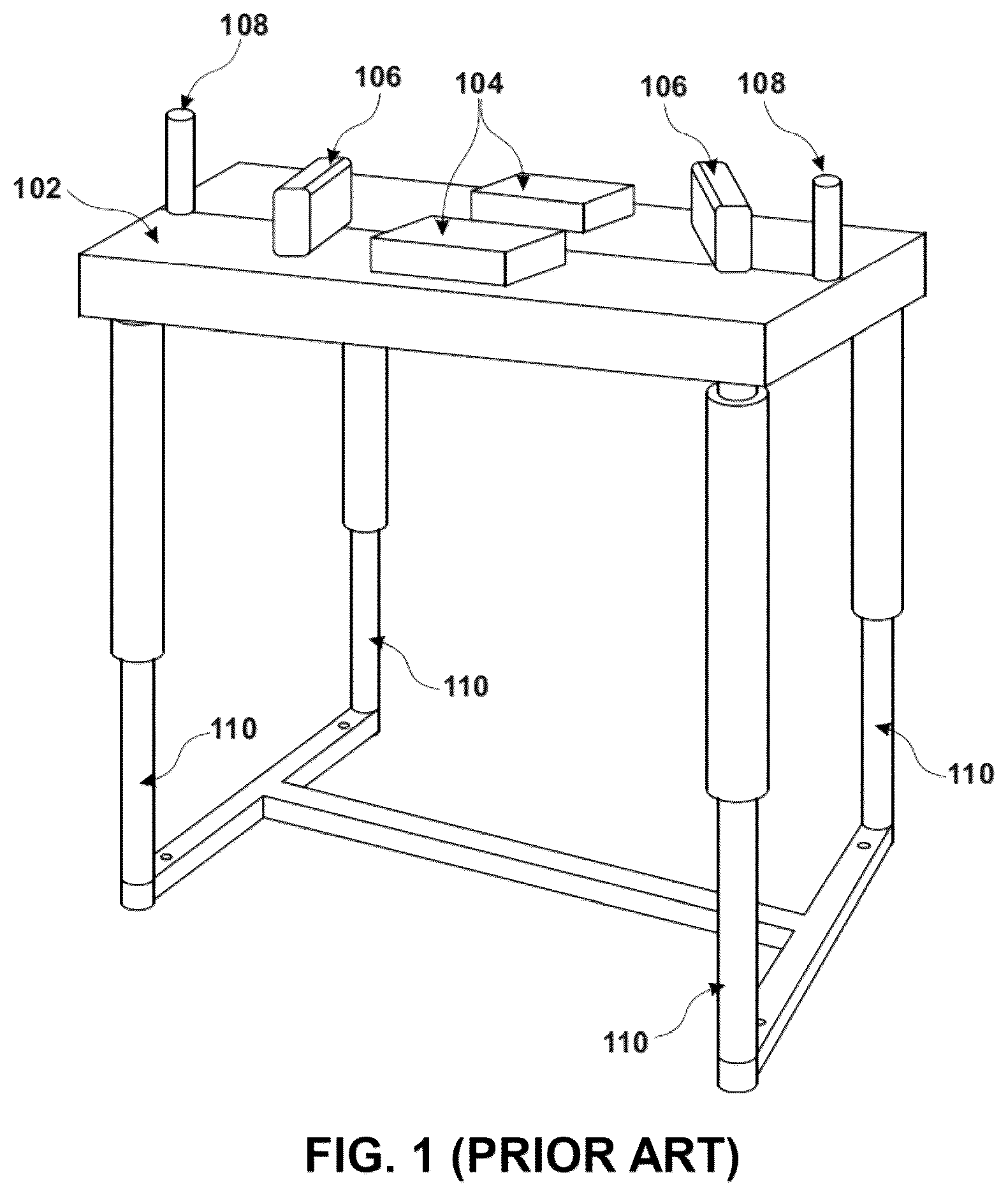Patent US12097402 Figure 1 – Table for armwrestling that enables upright assembly thereof