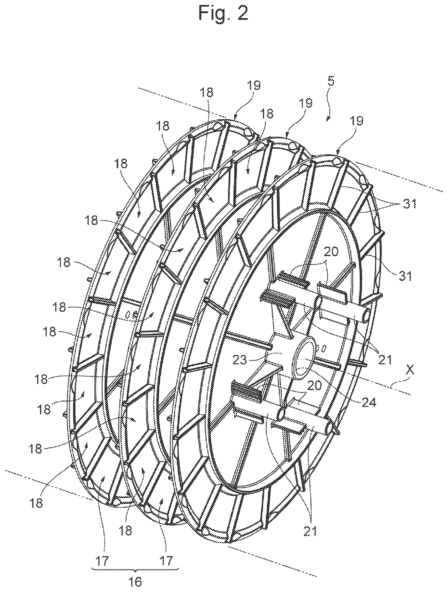 Patent US12097409 Figure 2 – Scattered object collection system