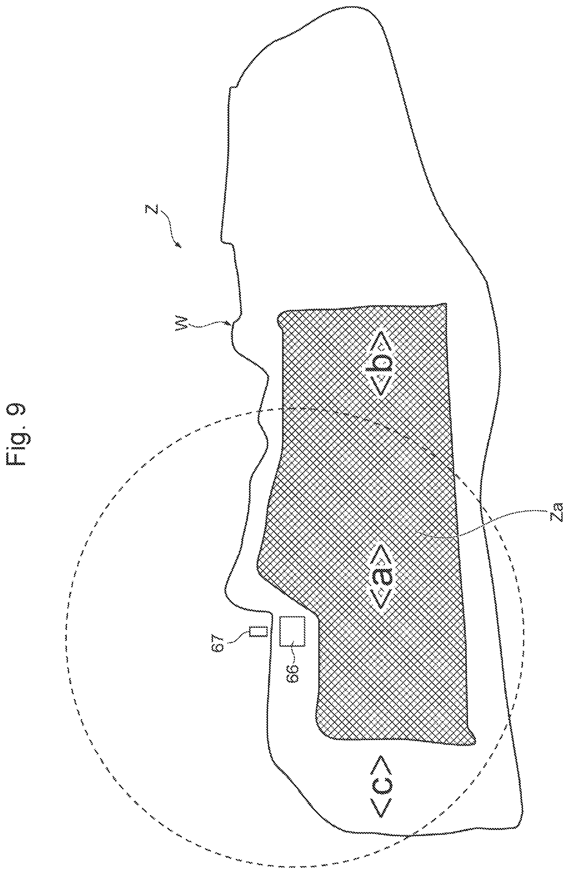 Patent US12097409 Figure 9 – Scattered object collection system