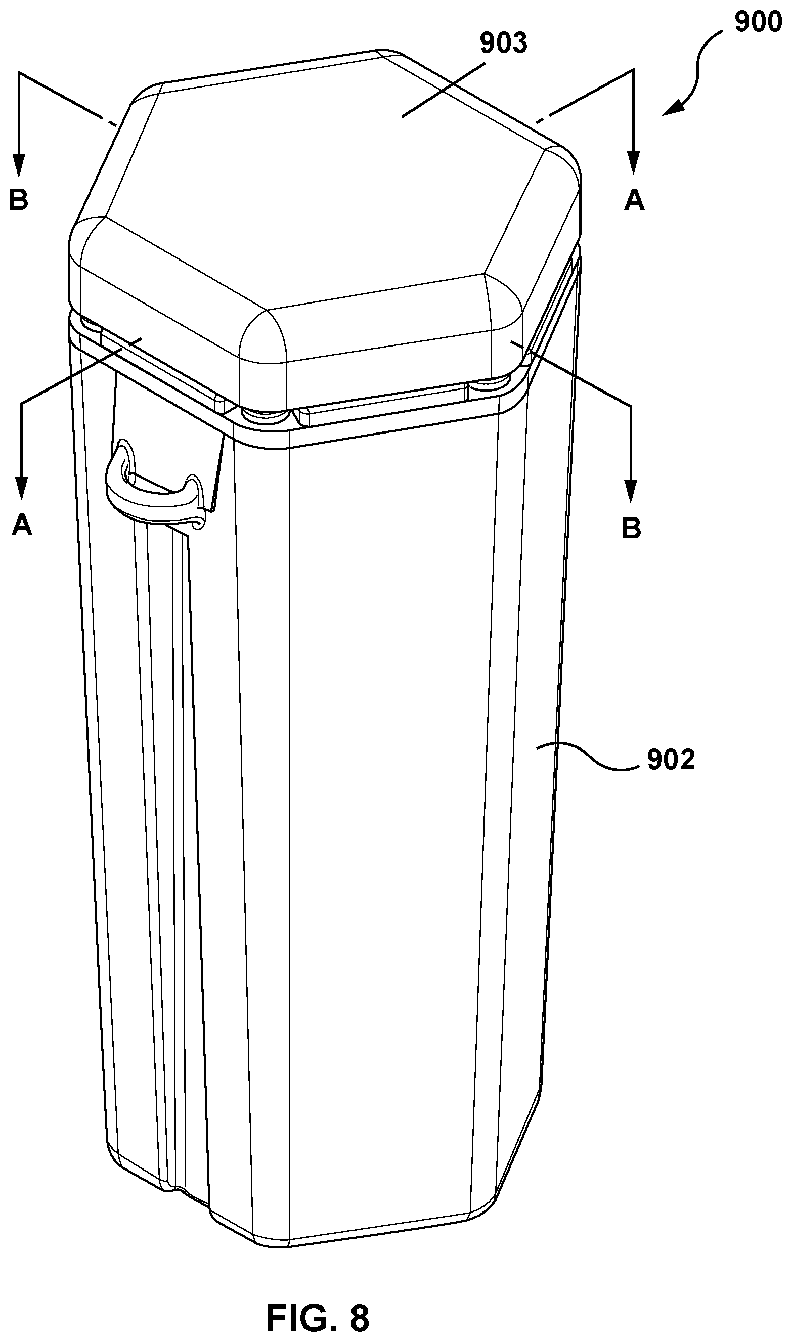 Patent US12097410 Figure 8 – Ball-washing device