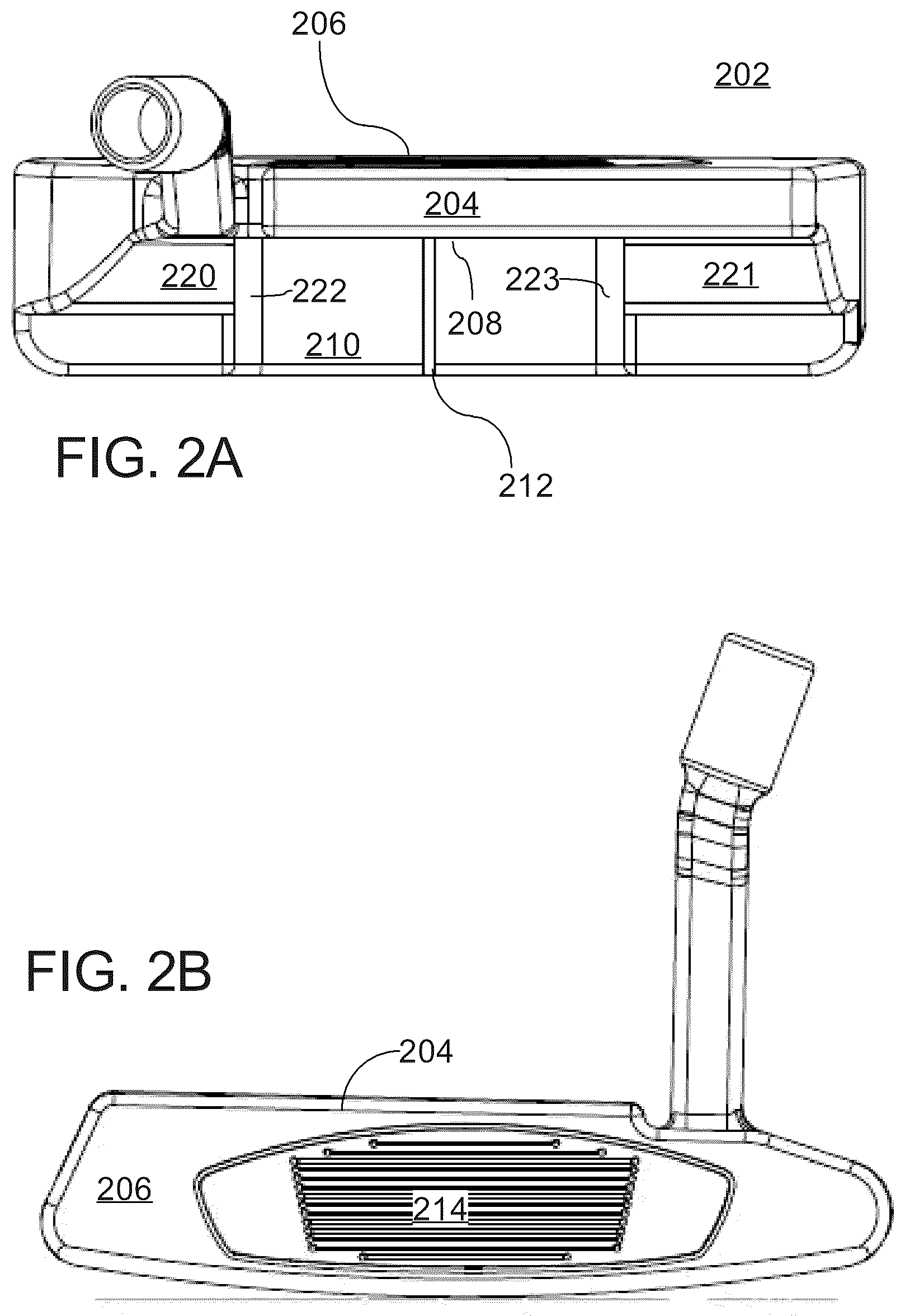 Patent US12097411 Figure 3 – Contrast-enhanced golf club heads