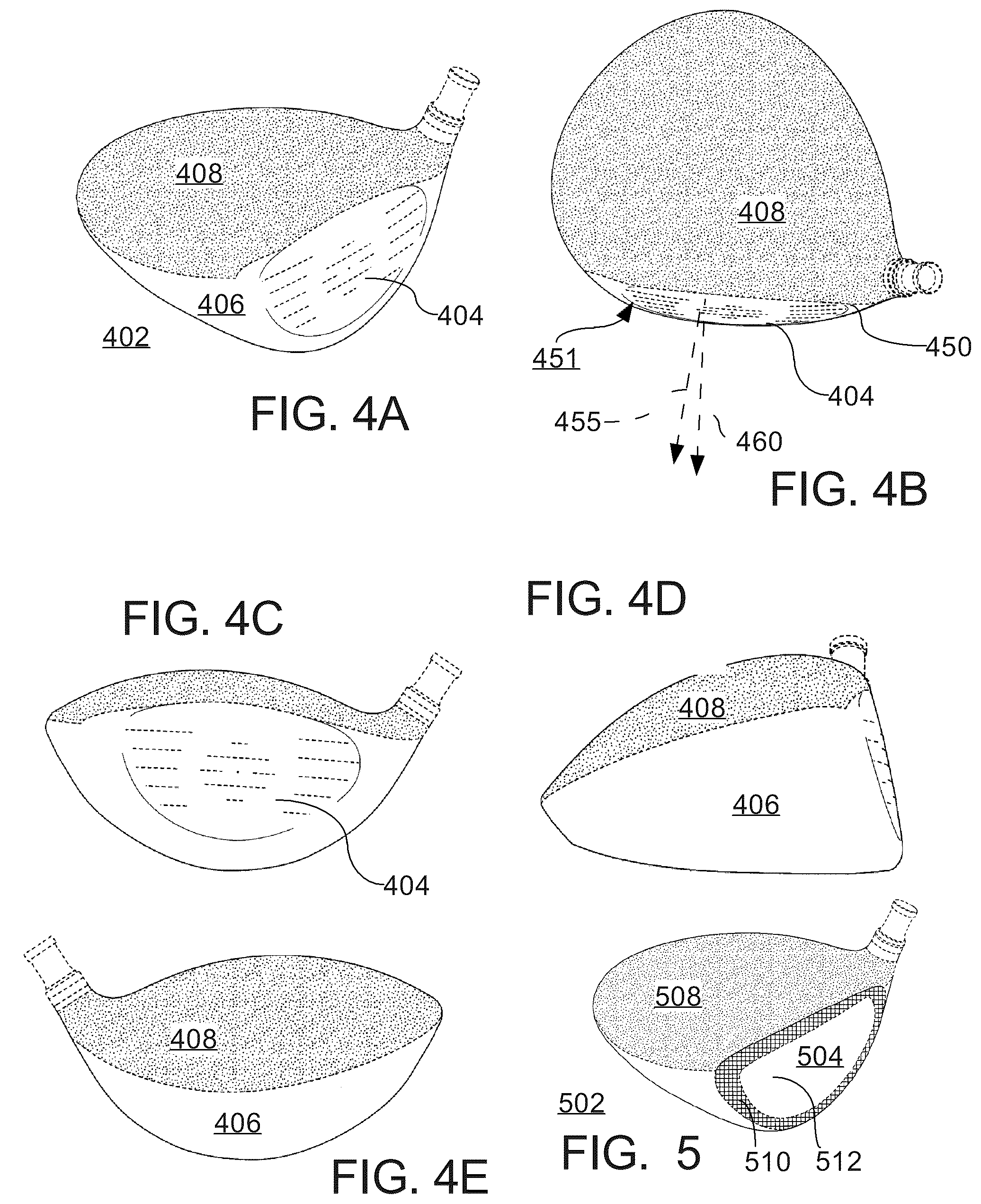 Patent US12097411 Figure 6 – Contrast-enhanced golf club heads
