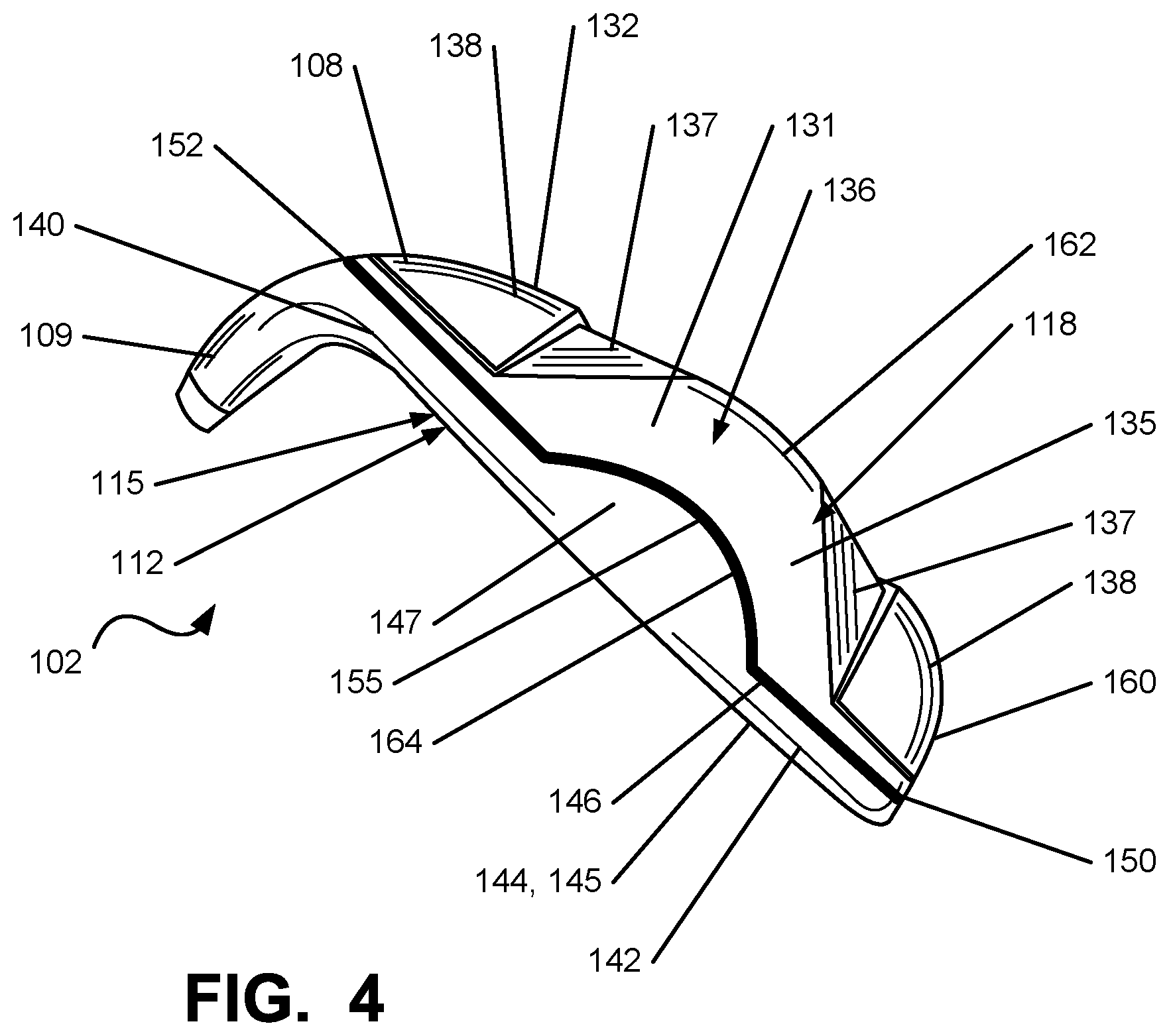 Patent US12097412 Figure 3 – Iron-type golf club head or other ball striking device