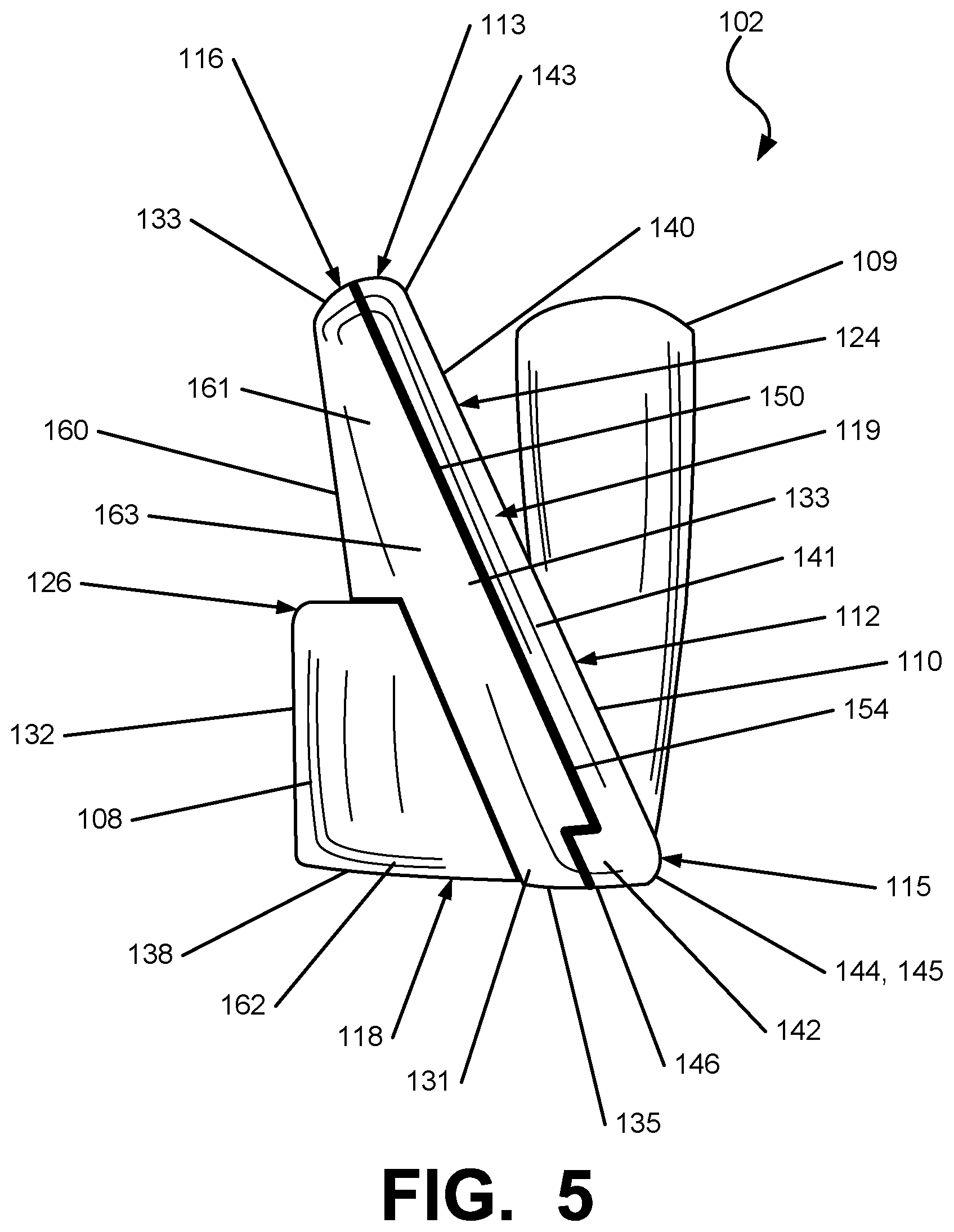 Patent US12097412 Figure 4 – Iron-type golf club head or other ball striking device