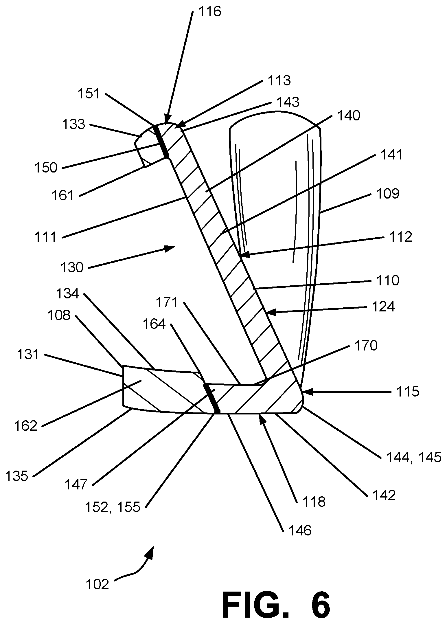 Patent US12097412 Figure 5 – Iron-type golf club head or other ball striking device