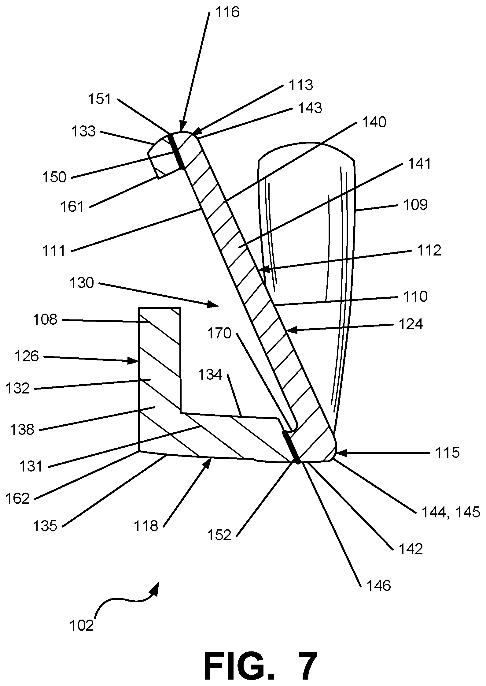 Patent US12097412 Figure 6 – Iron-type golf club head or other ball striking device