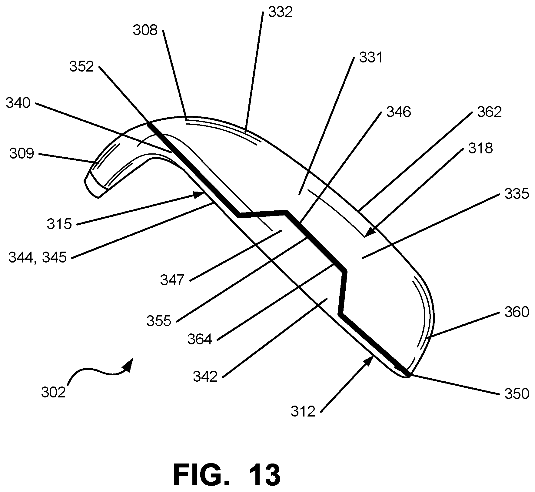 Patent US12097412 Figure 12 – Iron-type golf club head or other ball striking device
