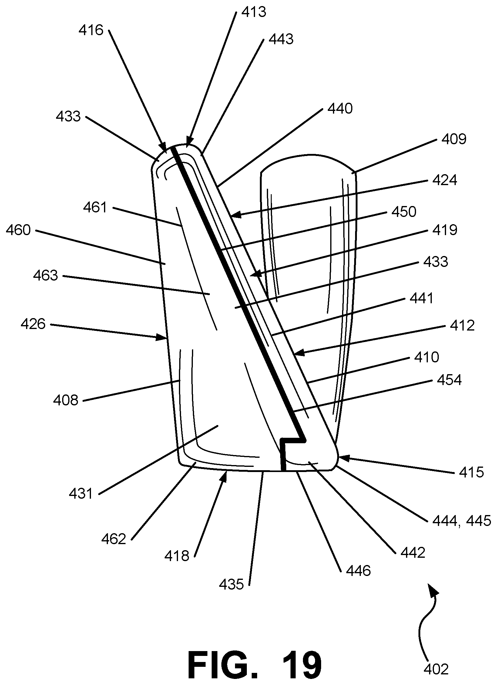 Patent US12097412 Figure 18 – Iron-type golf club head or other ball striking device