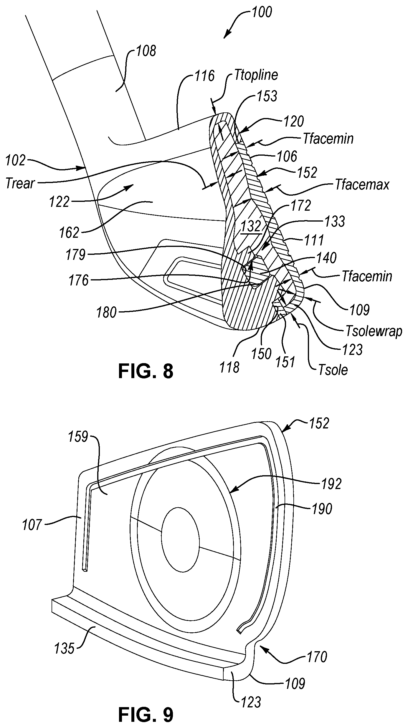 Patent US12097413 Figure 6 – Golf club head